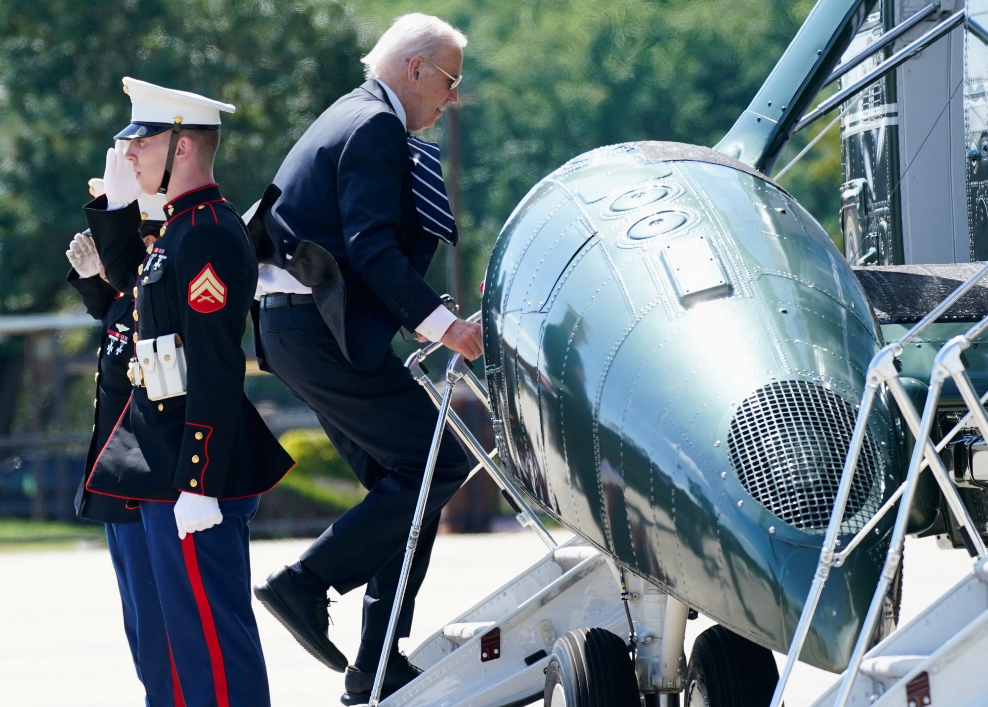 US President Joe Biden has kept the China trade tariffs introduced by his predecessor, Donald Trump. Photo: Reuters