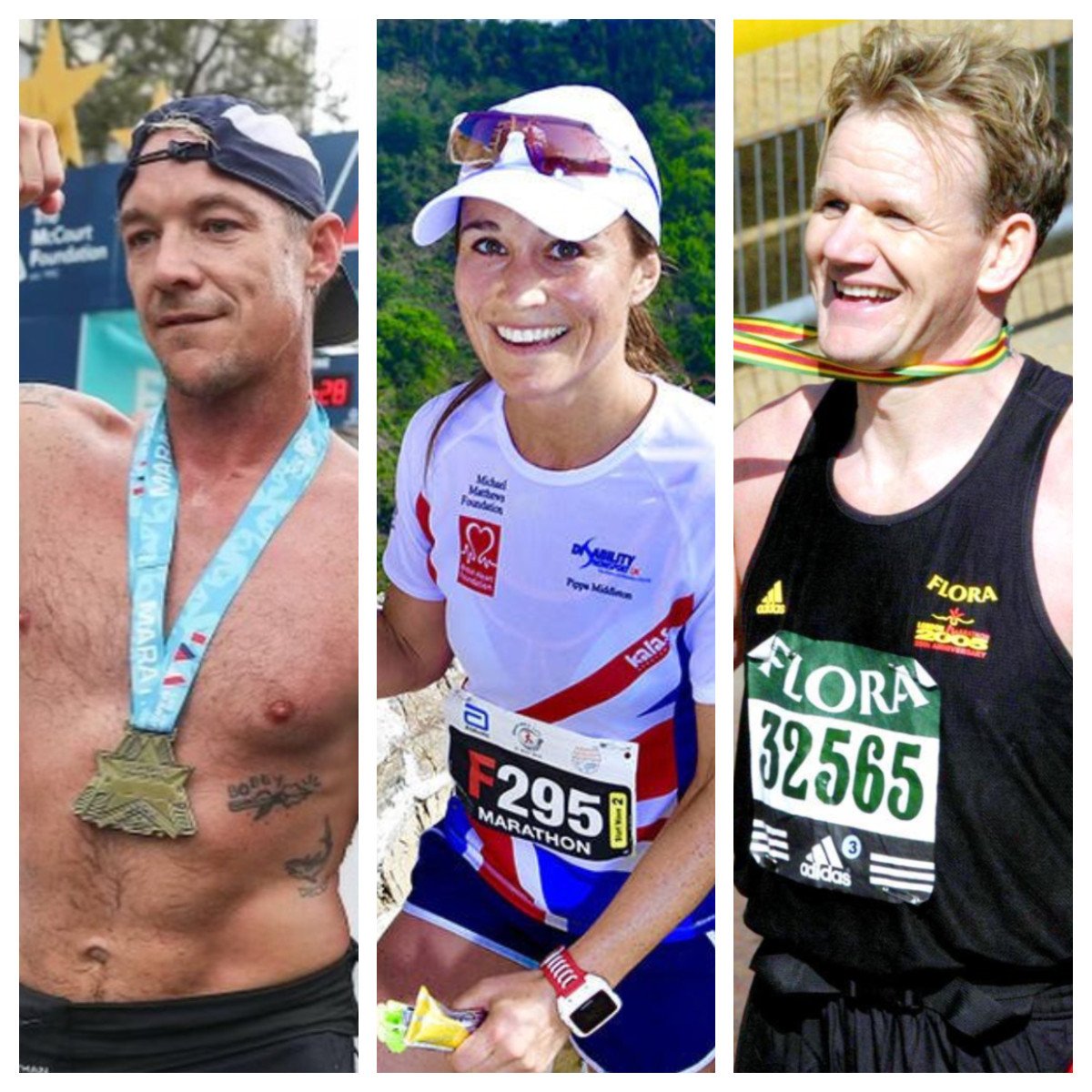 From Diplo and Pippa Middleton to Gordon Ramsay, which celebrities have run marathons? Photos: @diplo, @allaboutgordon/Instagram; @runnersworld/X; 