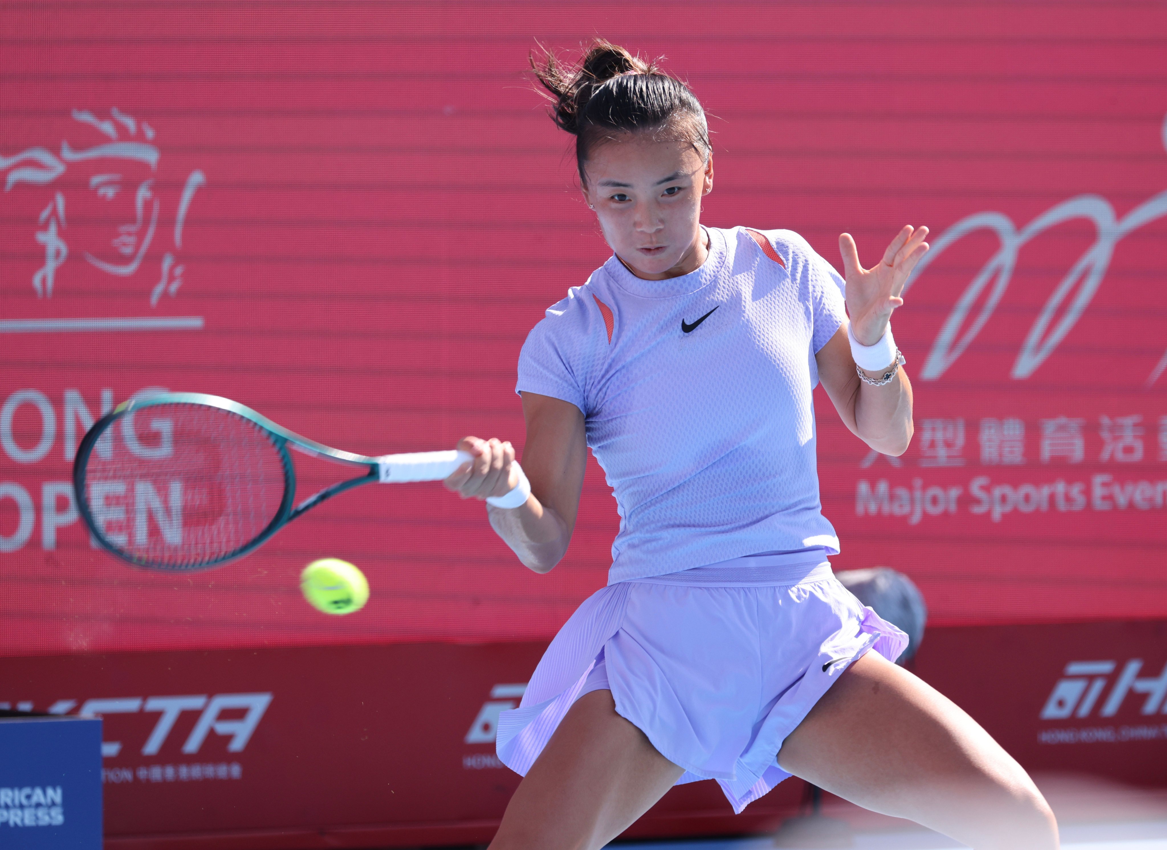 Yuan Yue beat Sofia Kenin to move into the semi-finals of the Prudential Hong Kong Tennis Open. Photo: Nora Tam