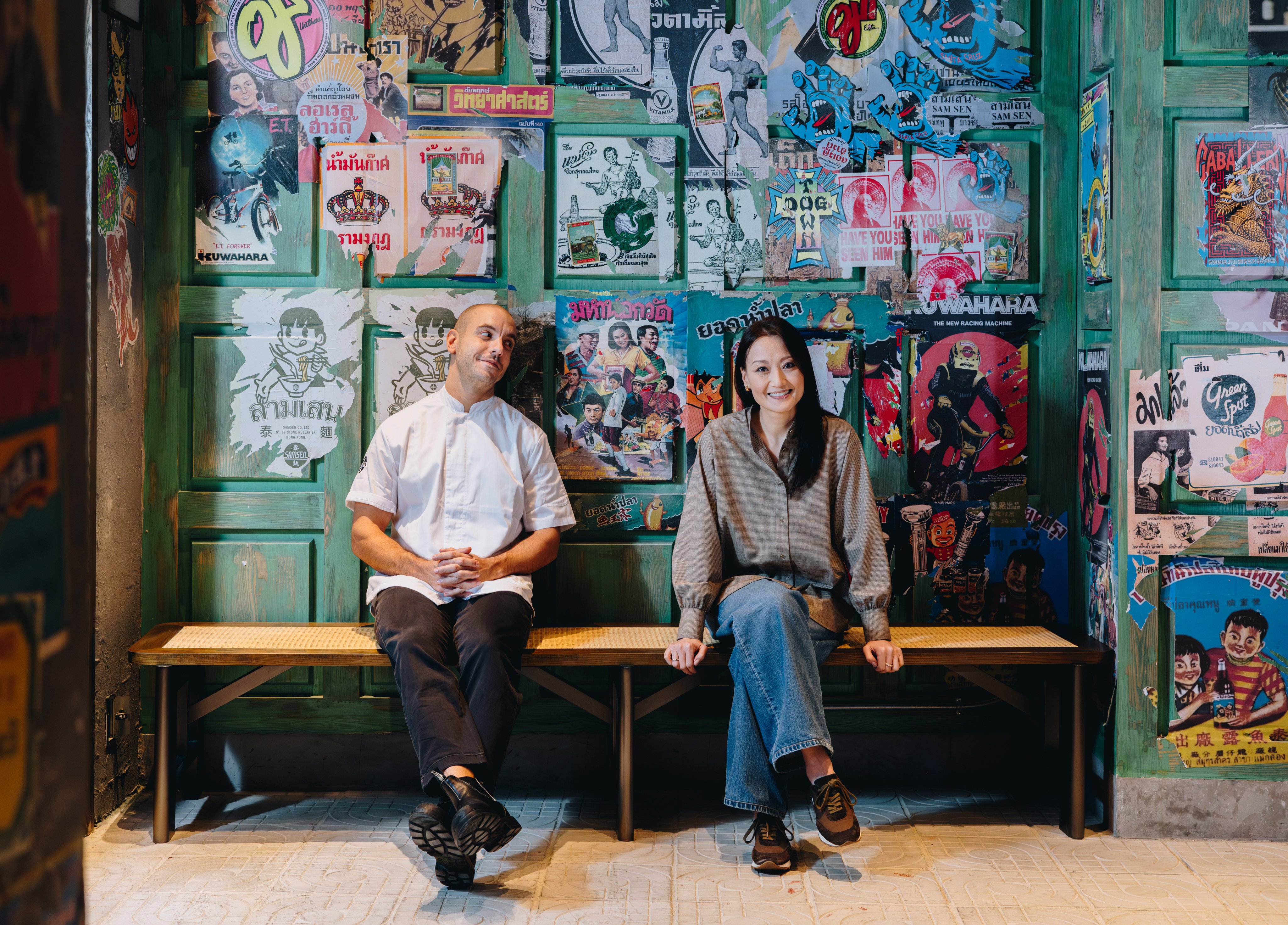 Chef Adam Cliff and partner Bella Kong of Samsen. Photo: Jocelyn Tam