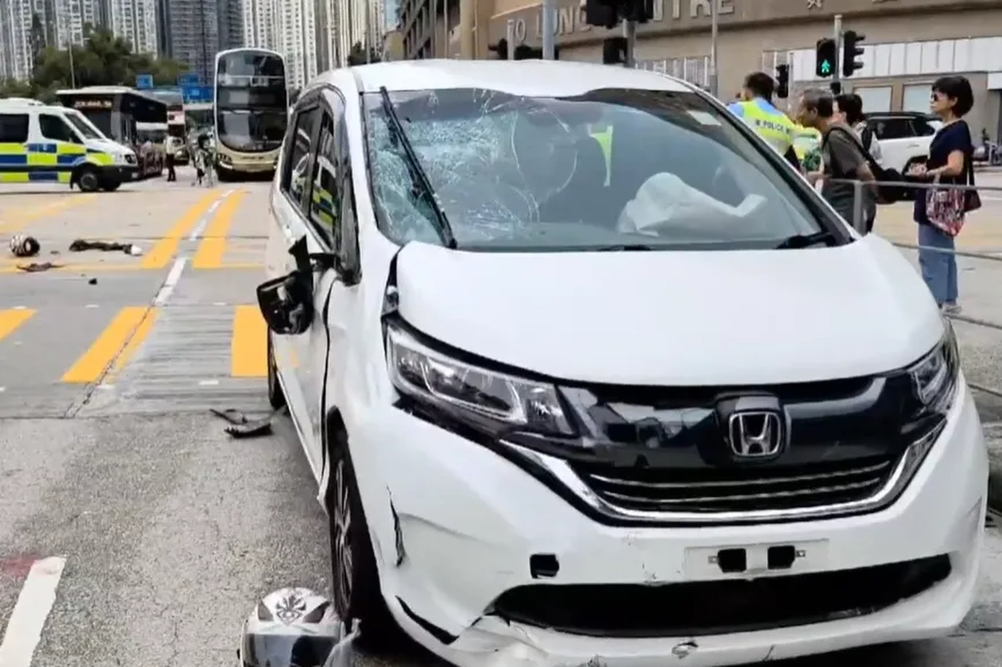 A 67-year-old Hong Kong motorcyclist has died after 
a collision with a car. Photo: iCable