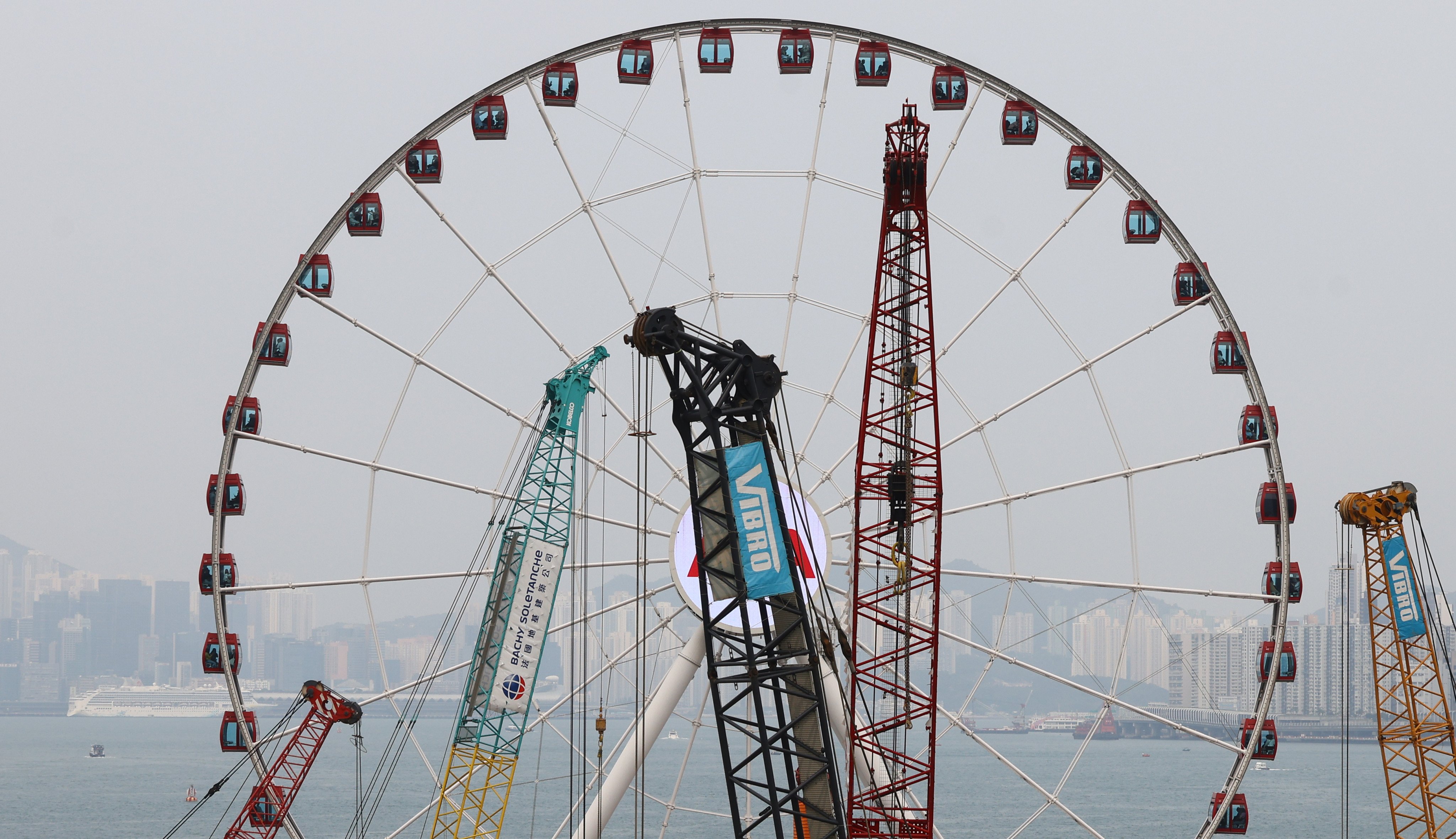 A view of Hong Kong through the Hong Kong Observation Wheel on April 9, 2023.  In the text of the latest policy address, “centre” was mentioned 108 times and “hub”, 26 times. Can Hong Kong’s image problem be easily solved by aspiring to be the centre or hub for this and that? Photo: Dickson Lee
