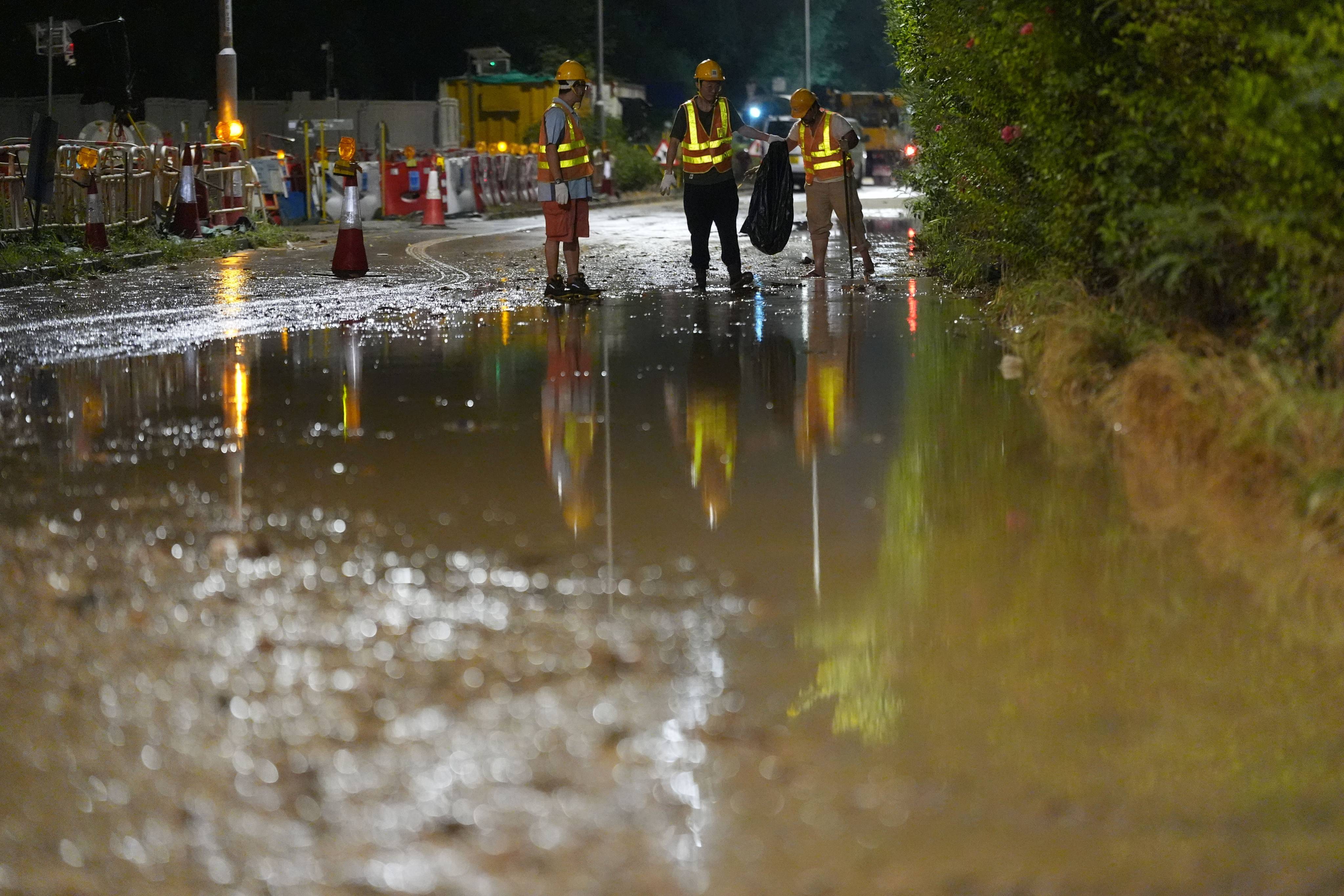 A “pipe operation incident” occurred near Siu Ho Wan Water Treatment Works on Lantau. Photo: Eugene Lee