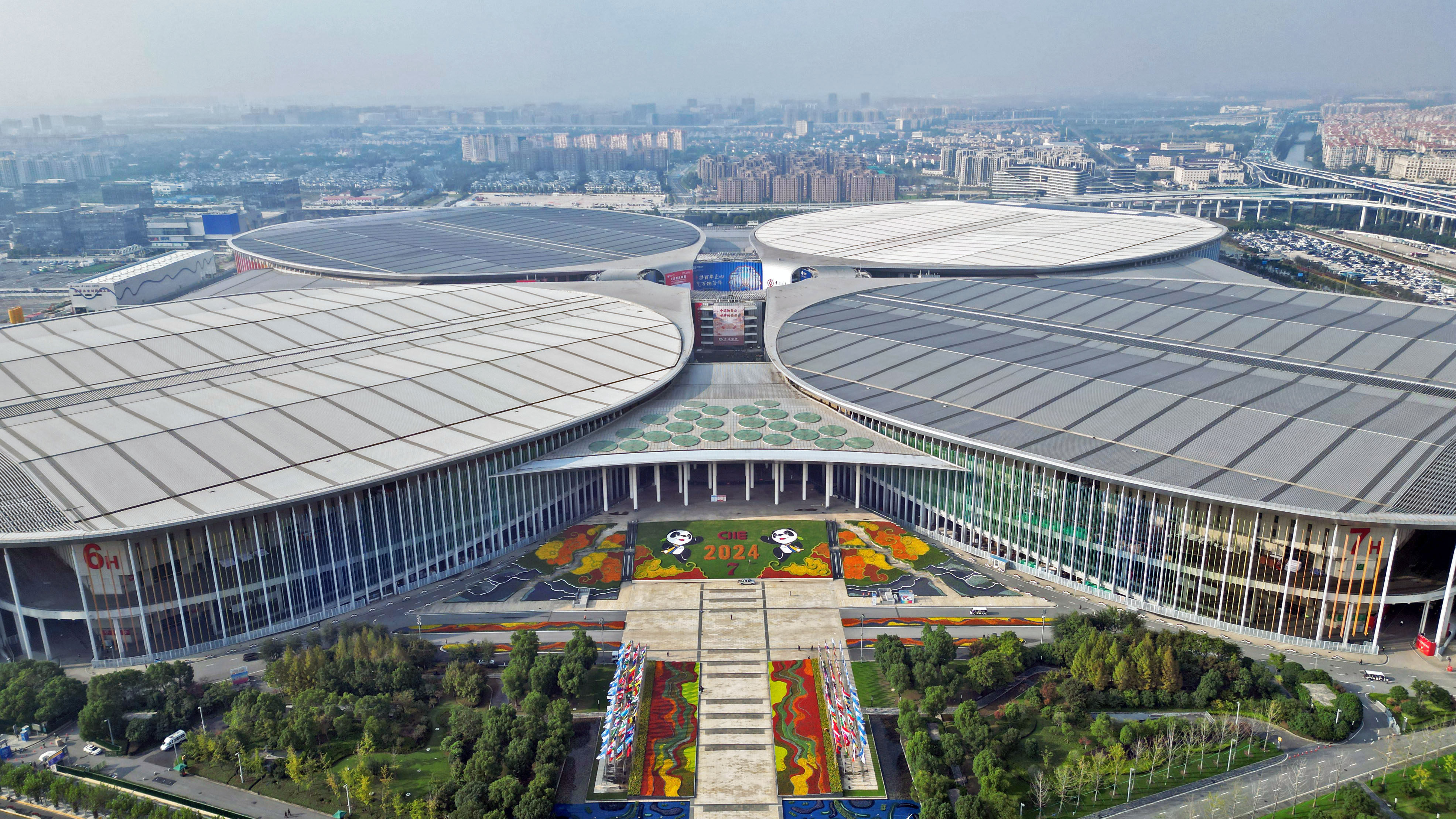 The expo is being held at the National Exhibition and Convention Centre in Shanghai. Photo: Xinhua