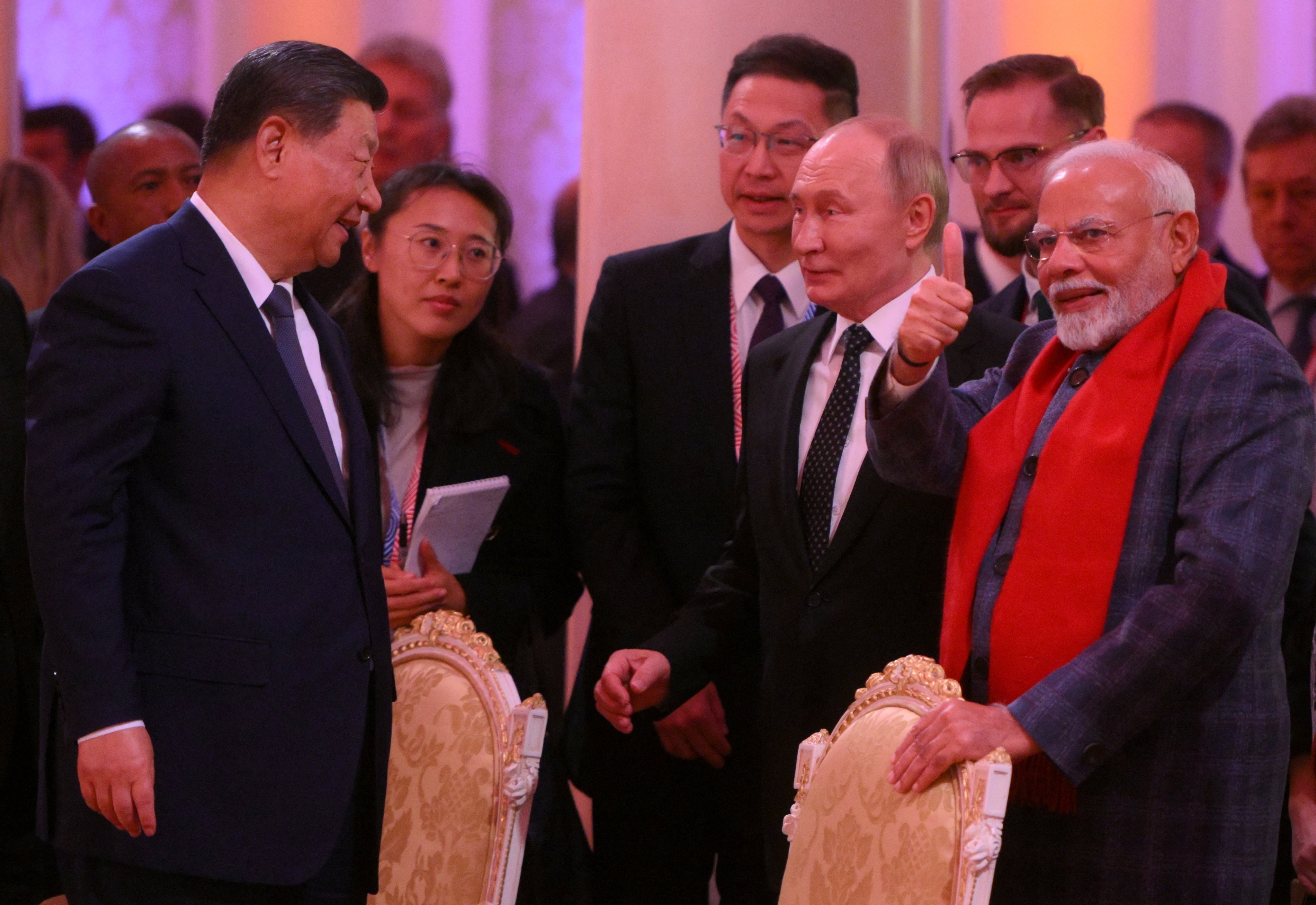 Indian Prime Minister Narendra Modi attends a concert with China’s Xi Jinping and Russia’s Vladimir Putin on the sidelines of last month’s Brics summit in Russia. Photo: Brics-Russia2024.ru via Reuters