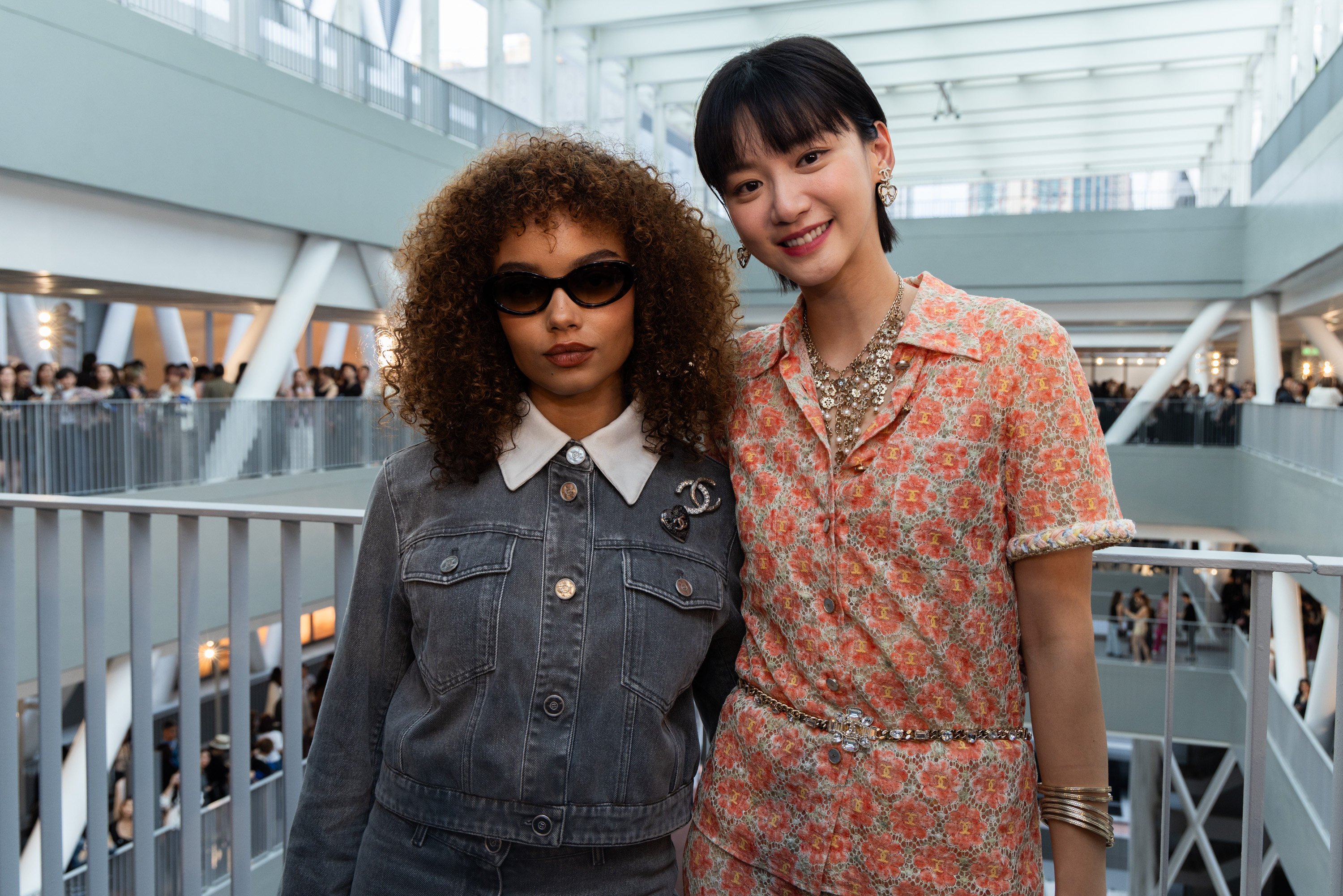 Gossip Girl star Whitney Peak (left) and Hong Kong actress Angela Yuen (right) at Chanel’s 2024-25 cruise show in Hong Kong. Photos: Jocelyn Tam