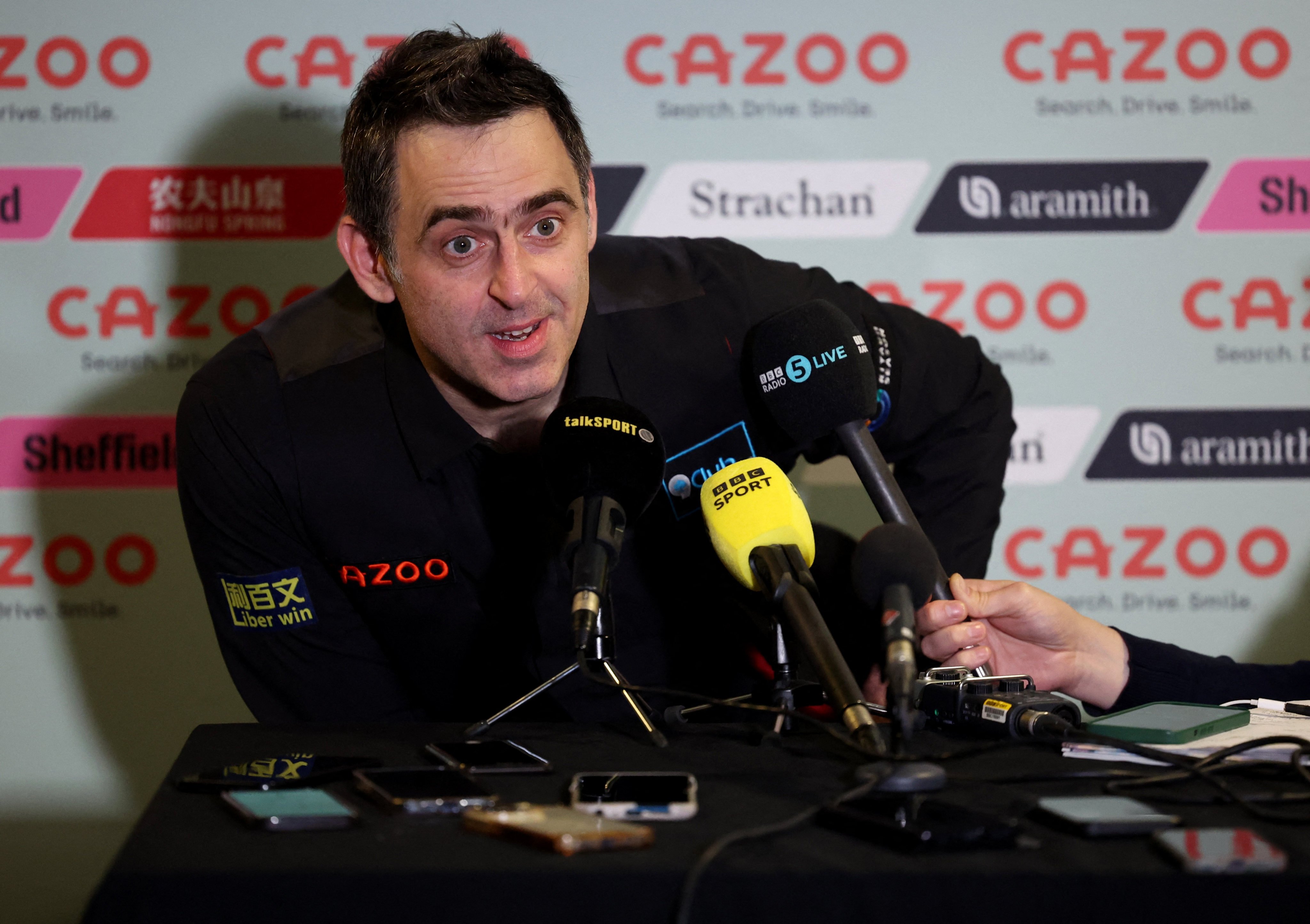 Ronnie O’Sullivan clearly enjoys his time in China. Photo: Reuters