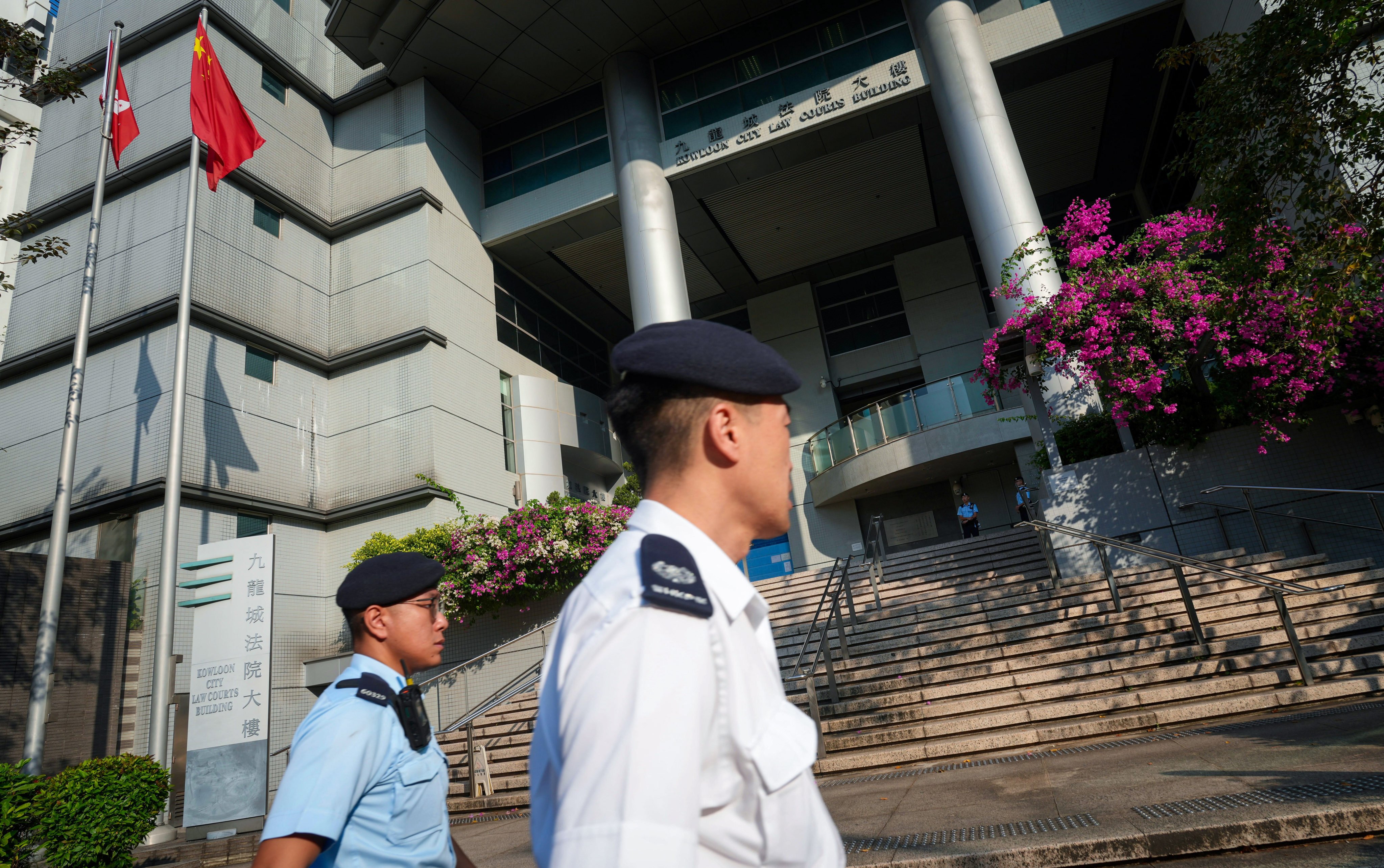 Security measures have been ramped up at Kowloon City Court. Photo: Sam Tsang