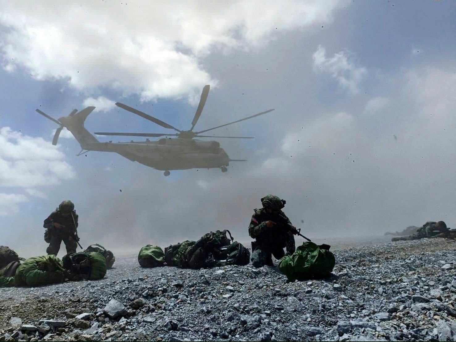 Marines from the Philippines and the US conduct joint drills in Palawan province earlier this year. Photo: Armed Forces of the Philippines / Handout via EPA-EFE