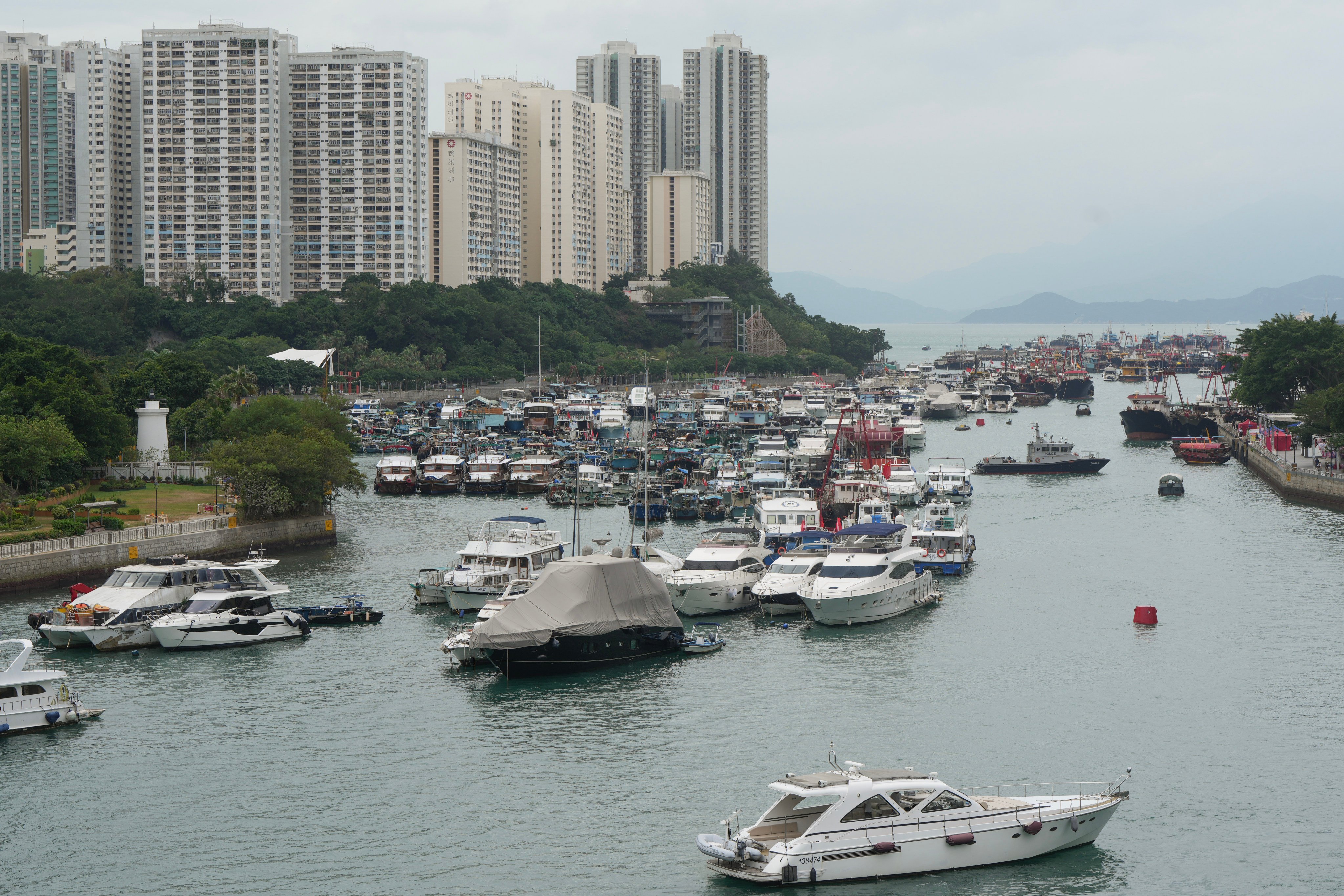 A view of Aberdeen Typhoon Shelter, which has been put forward as a possible area for development into a berth for luxury yachts. Photo: Sam Tsang