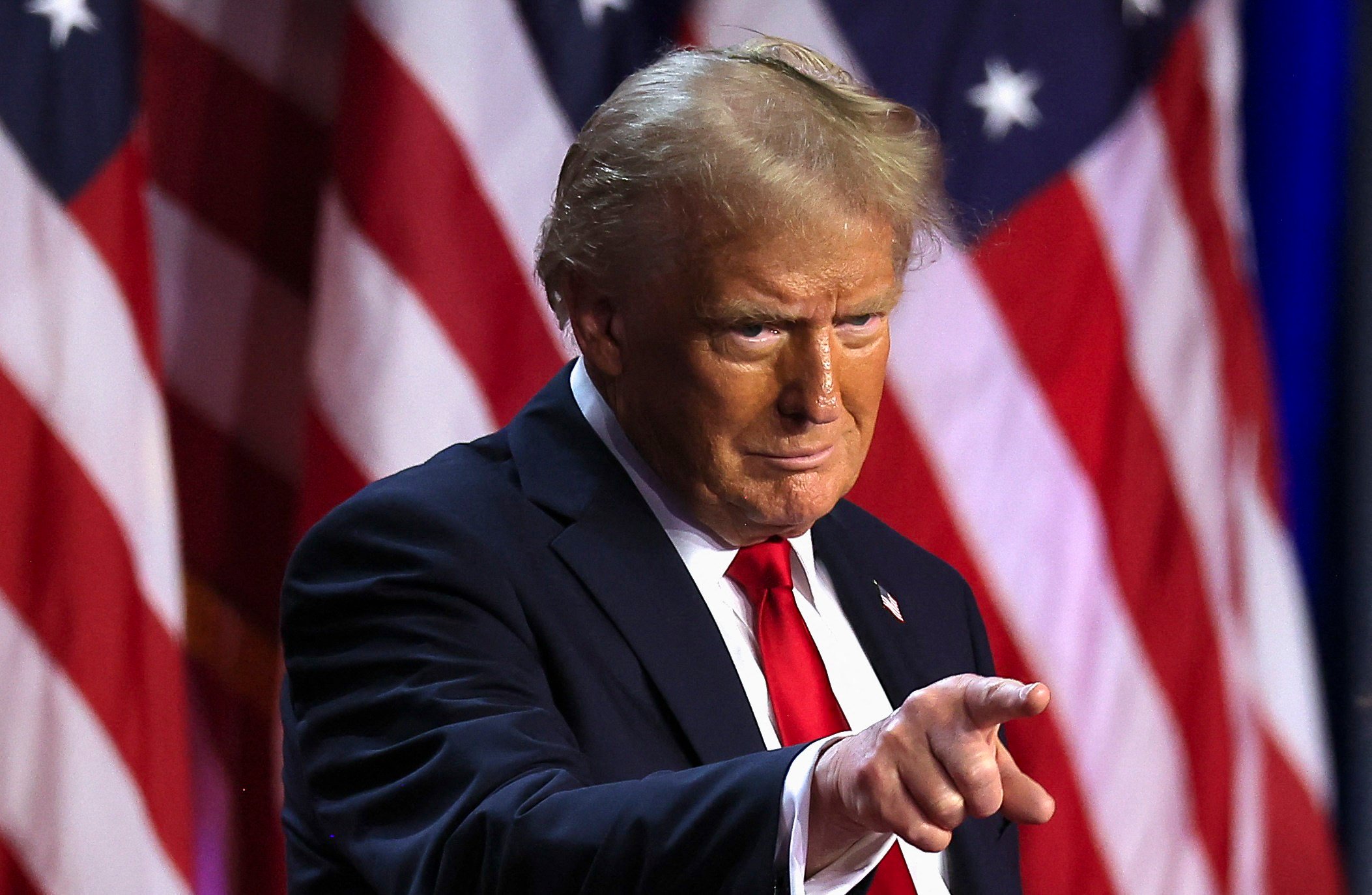 Donald Trump at a post-election rally in Florida. Photo: Reuters