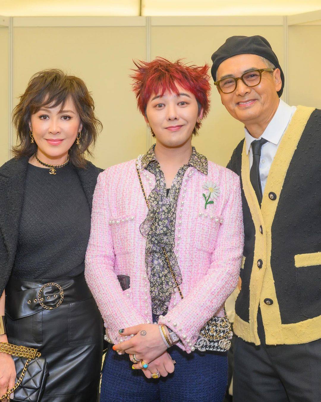 Stars gather for the Chanel show (from left): Carina Lau,  South Korean pop star G-Dragon and Chow Yun-fat. Photo: Instagram/carinalau1208