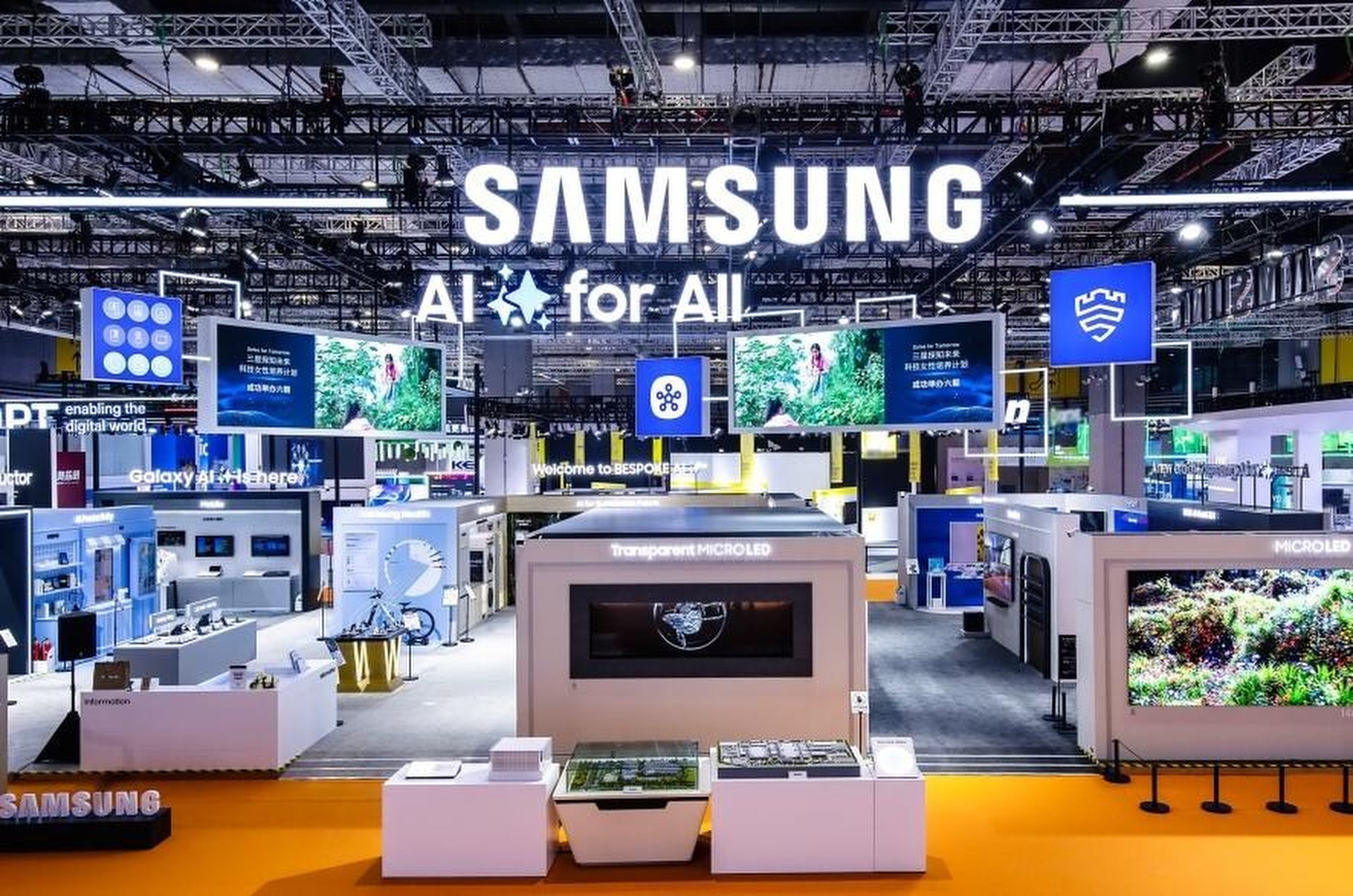 Samsung Electronics has one of the biggest booths at the exhibition area of the China International Import Expo in Shanghai. Photo: Handout