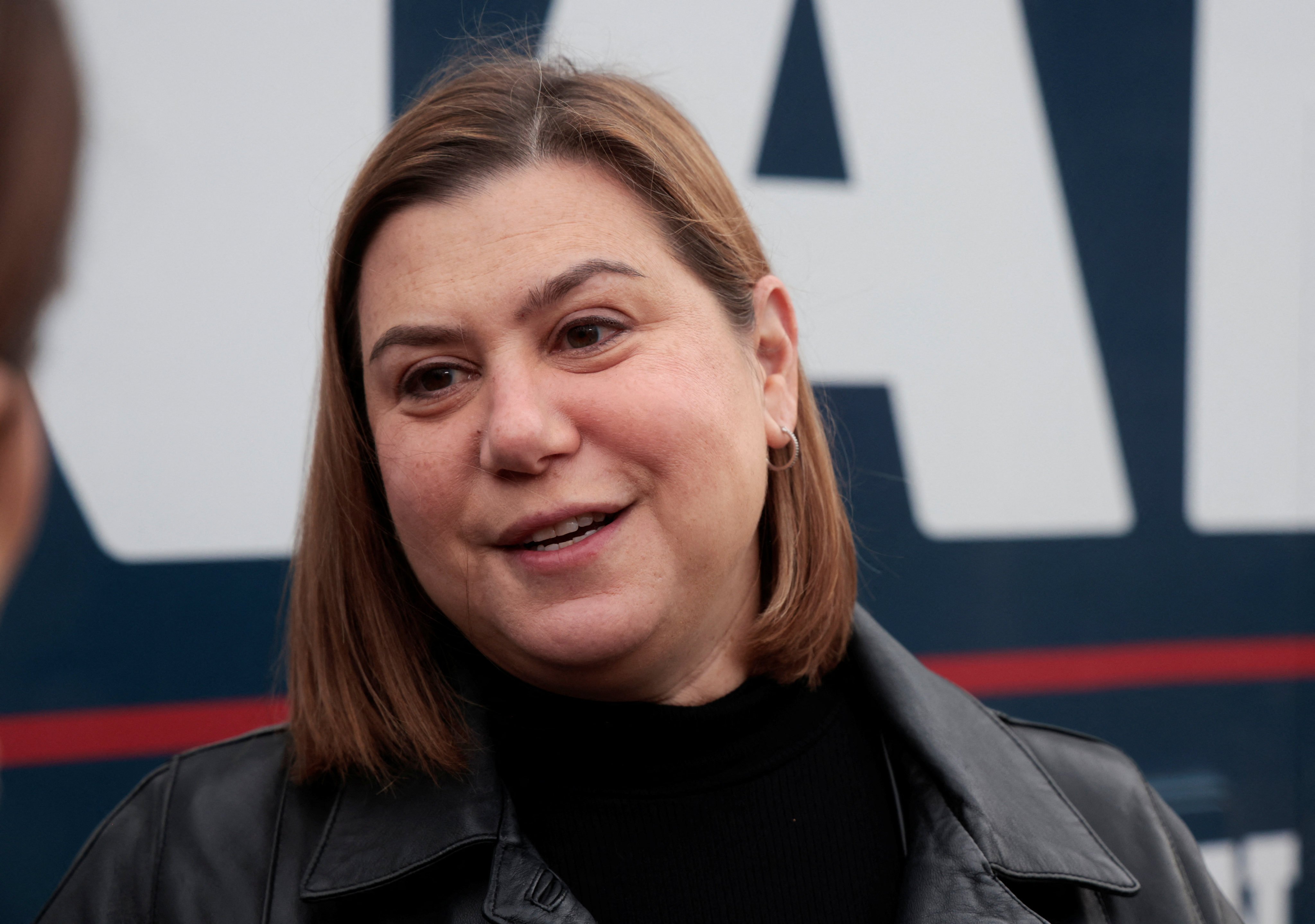 US congresswoman Elissa Slotkin and now US senator-elect for Michigan visits a polling station in Detroit on November 5, 2024. Photo: Reuters