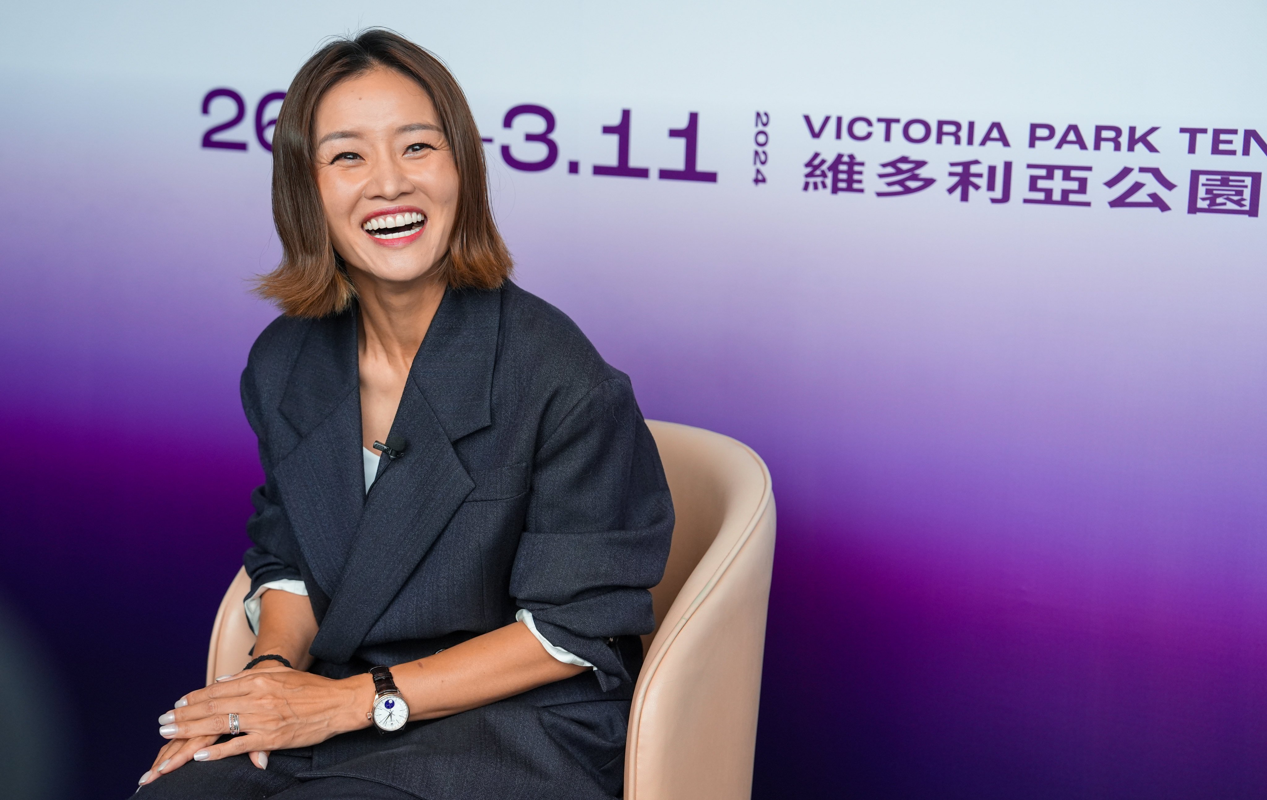 Former Chinese tennis player Li Na attends a press conference of her to be tournament director of Prudential Hong Kong Open at The Park Lane in Causeway Bay.  05SEP24 SCMP / Sun Yeung