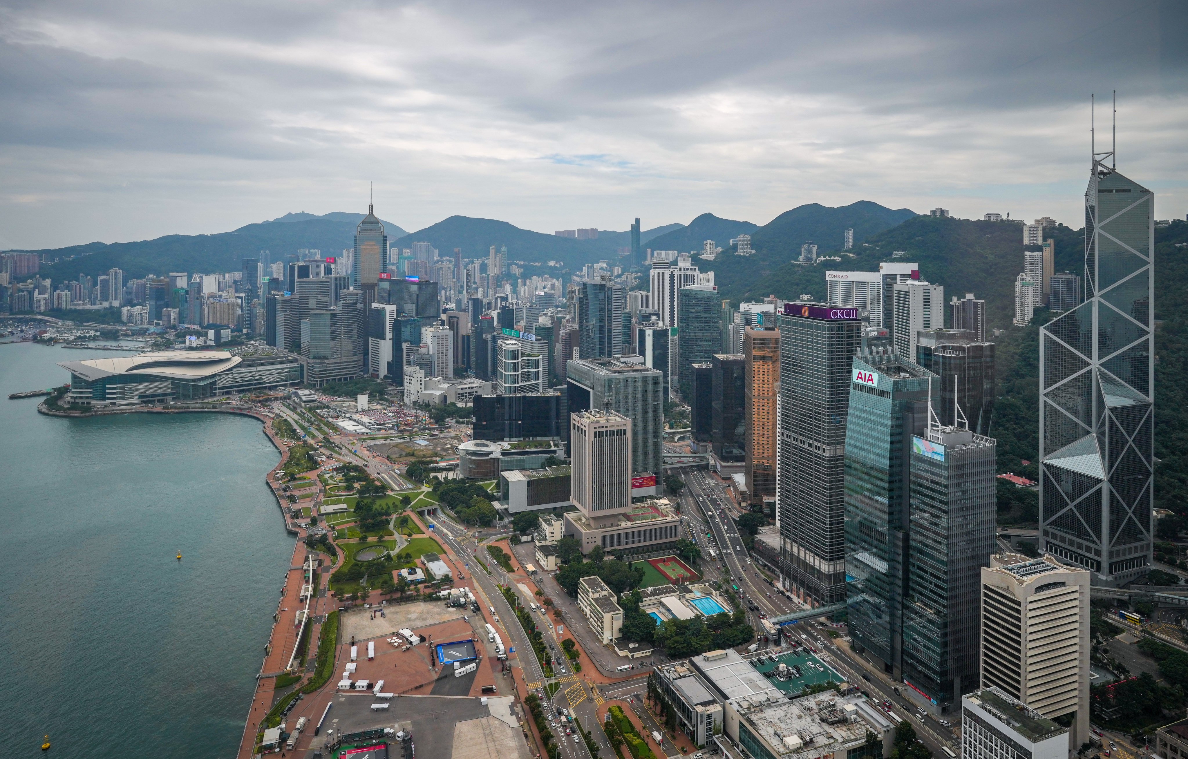 View of Hong Kong from the Hong Kong Monetary Authority (HKMA) headquarters at IFC in Central district on October 9, 2024. Photo: May Tse