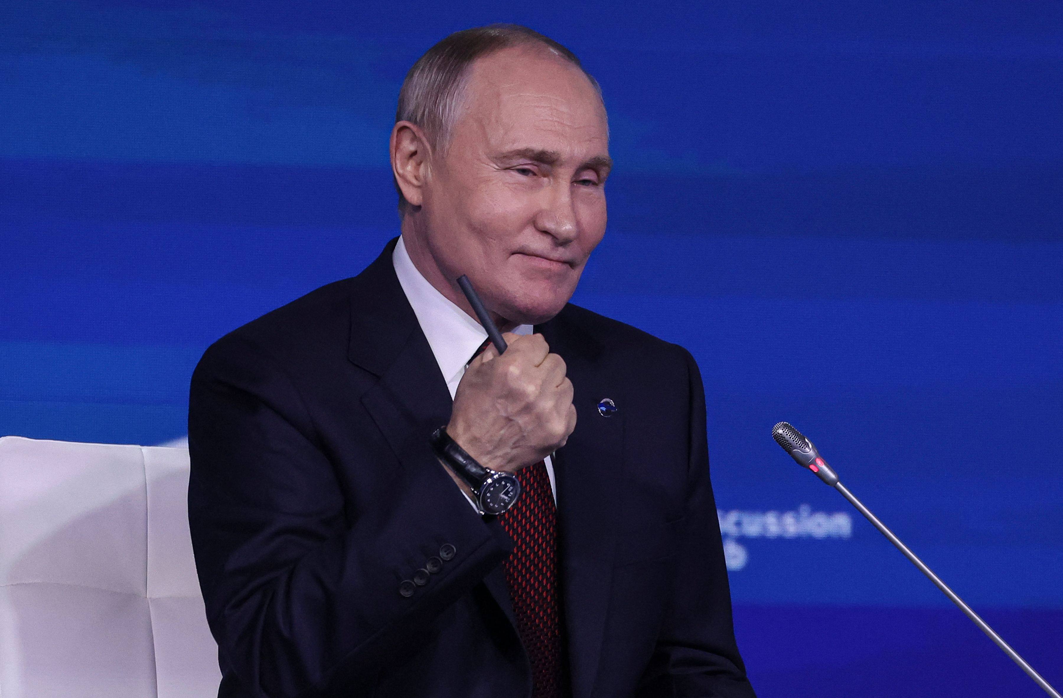 Russia’s President Vladimir Putin at the Valdai Discussion Club meeting in Sochi on Thursday. Photo: AFP