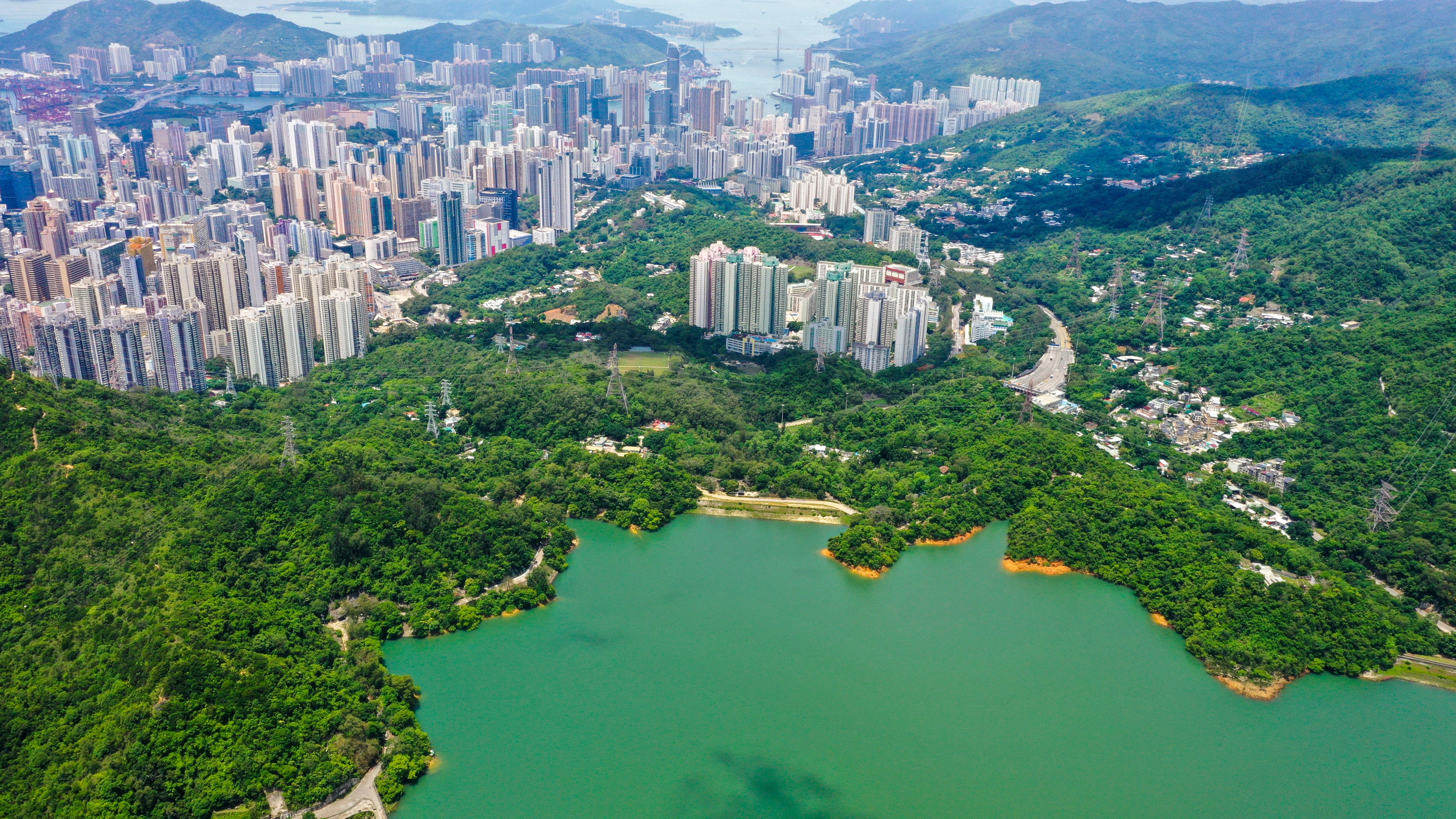 Shing Mun Reservoir. An elderly resident has been hospitalised while hiking to the reservoir. Photo: Felix Wong