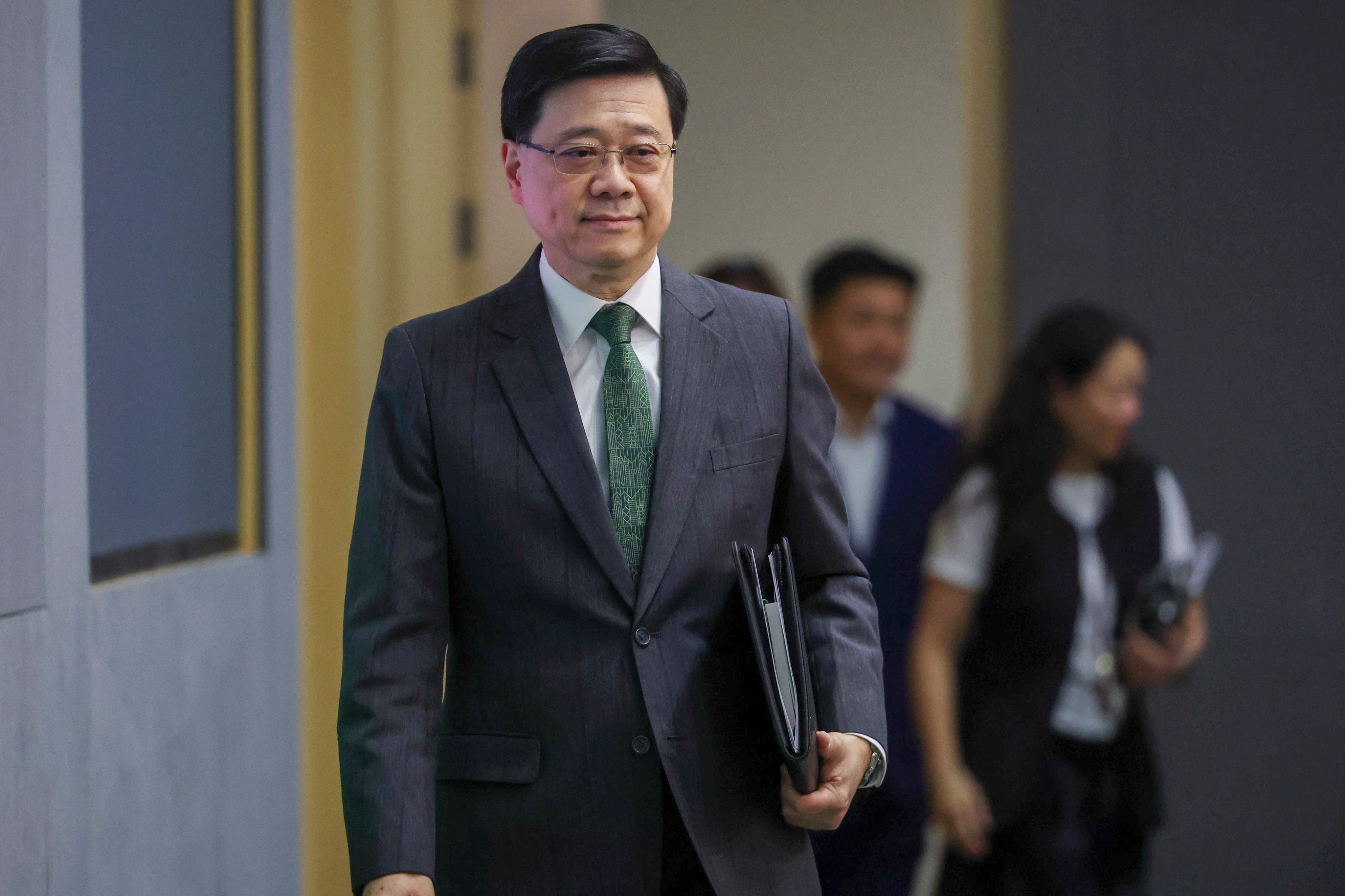 Chief Executive John Lee says the “one country, two systems” governing principle must be maintained to ensure Hong Kong continues to thrive. Photo: Edmond So