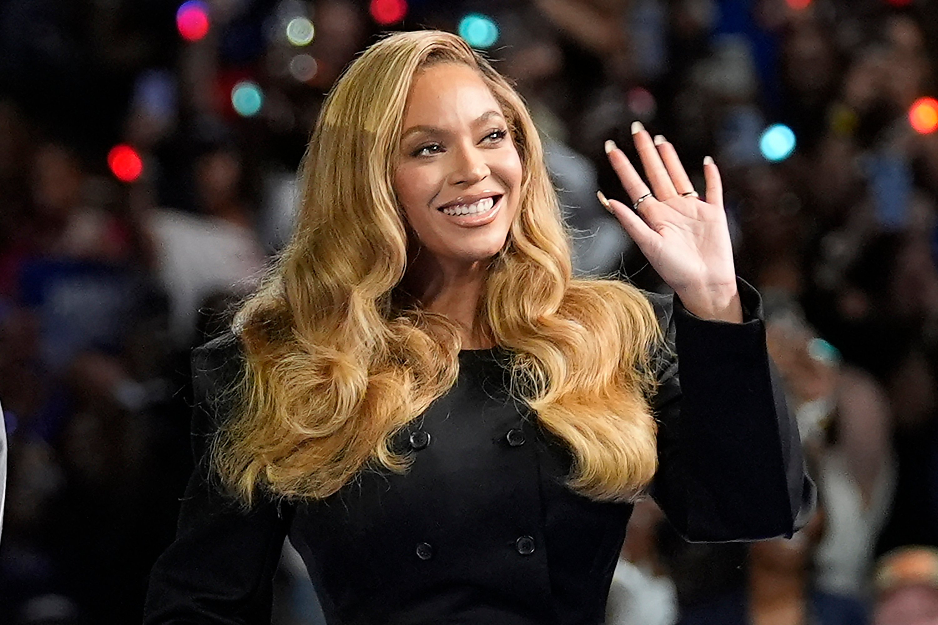 Beyoncé appears at a campaign event for US Vice-President Kamala Harris in Houston, Texas, in October. Photo: AP