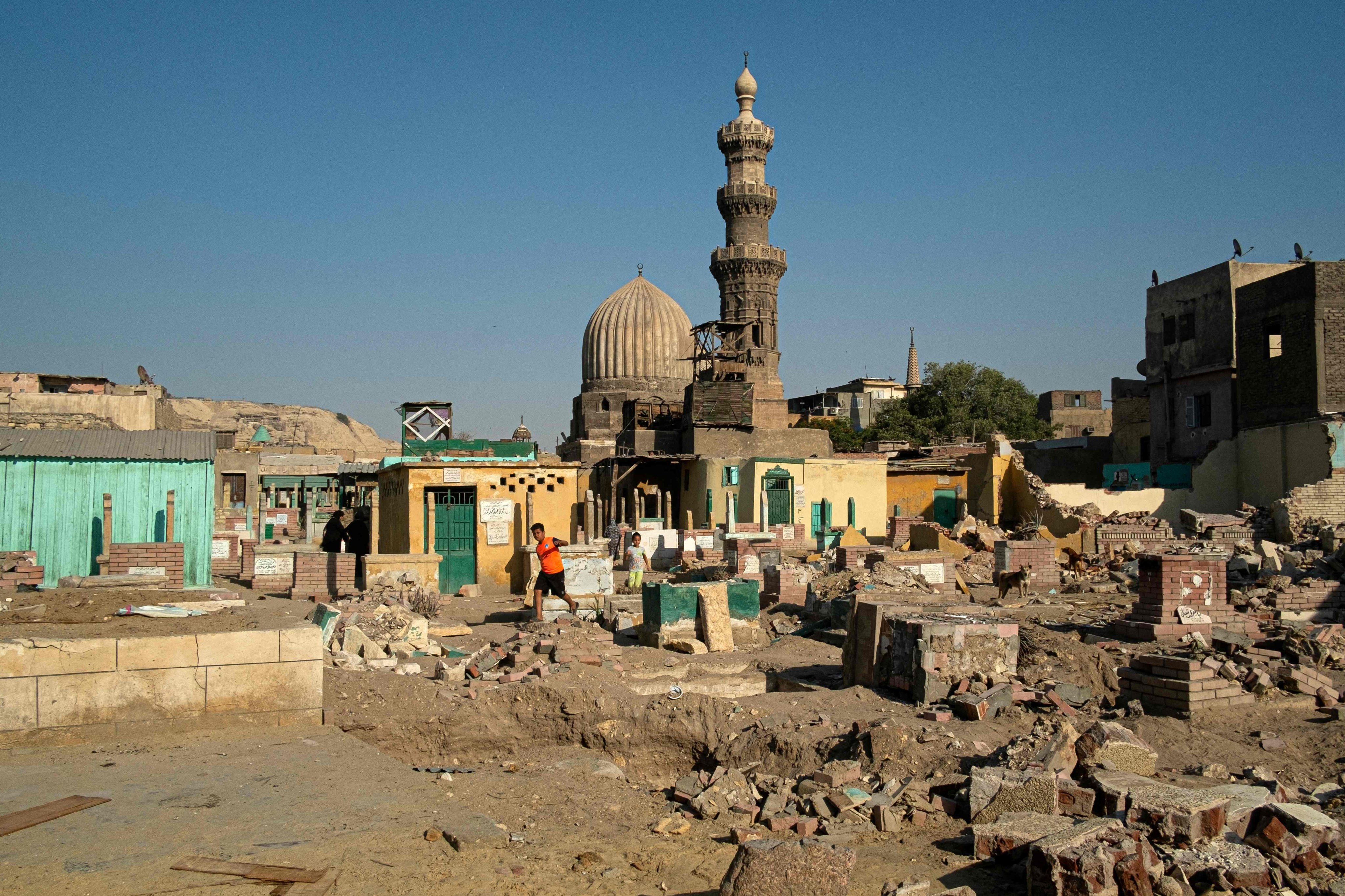 The Egyptian government says the destruction of cemeteries in Cairo is necessary to build new roads and bridges that they hope will improve traffic in the congested, densely-populated capital, home to around 22 million people. Photo: AFP