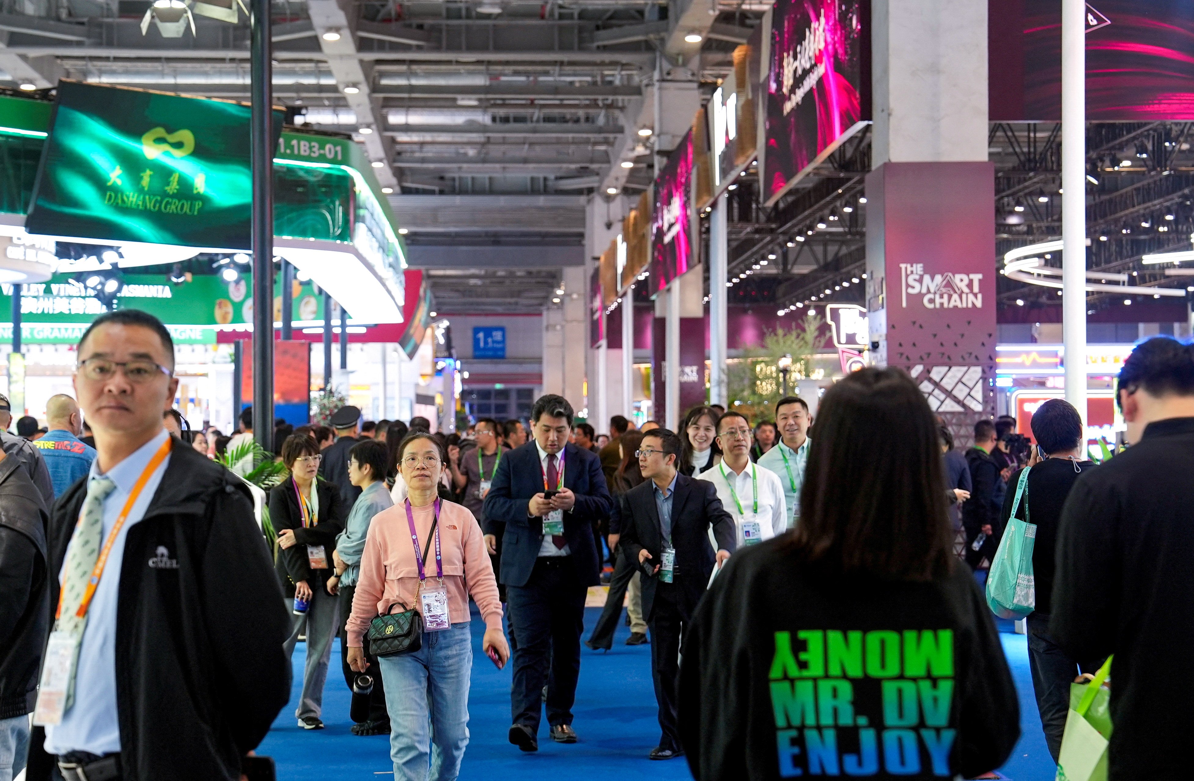 Visitors at the CIIE event. Photo: Reuters 