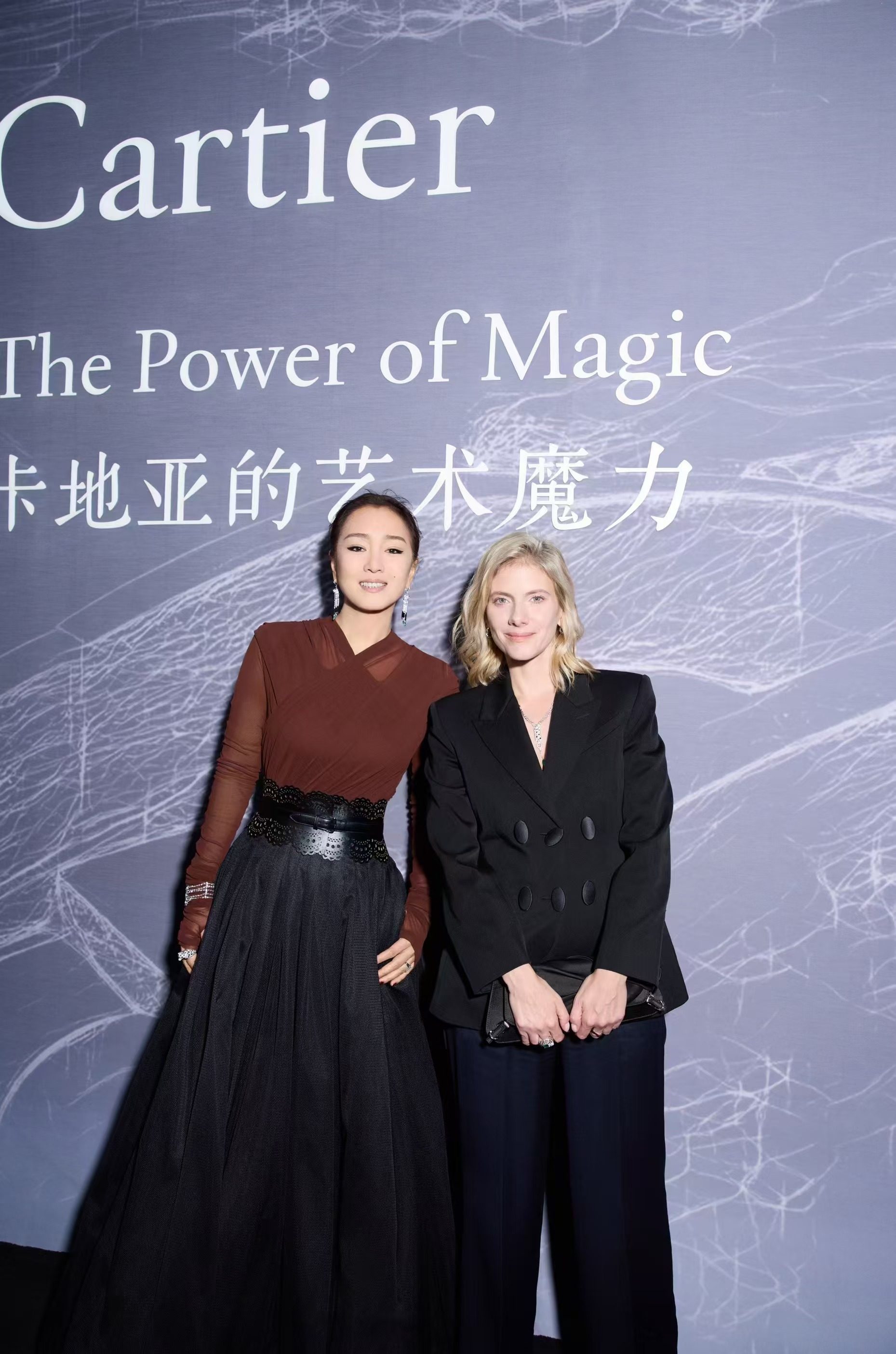 Chinese-Singaporean actress Gong Li and French actress and filmmaker Mélanie Laurent at “Cartier, the Power of Magic”, which opened at Shanghai Museum East in November. Photos: Handout