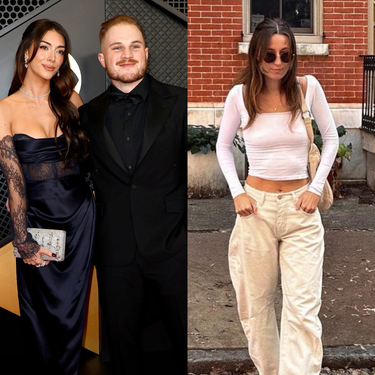 Country music star Zach Bryan and Brianna “Chickenfry” LaPaglia have broken up, but who is his previous ex, influencer Deb Peifer? Photos: TNS; @deb_peifer/Instagram
