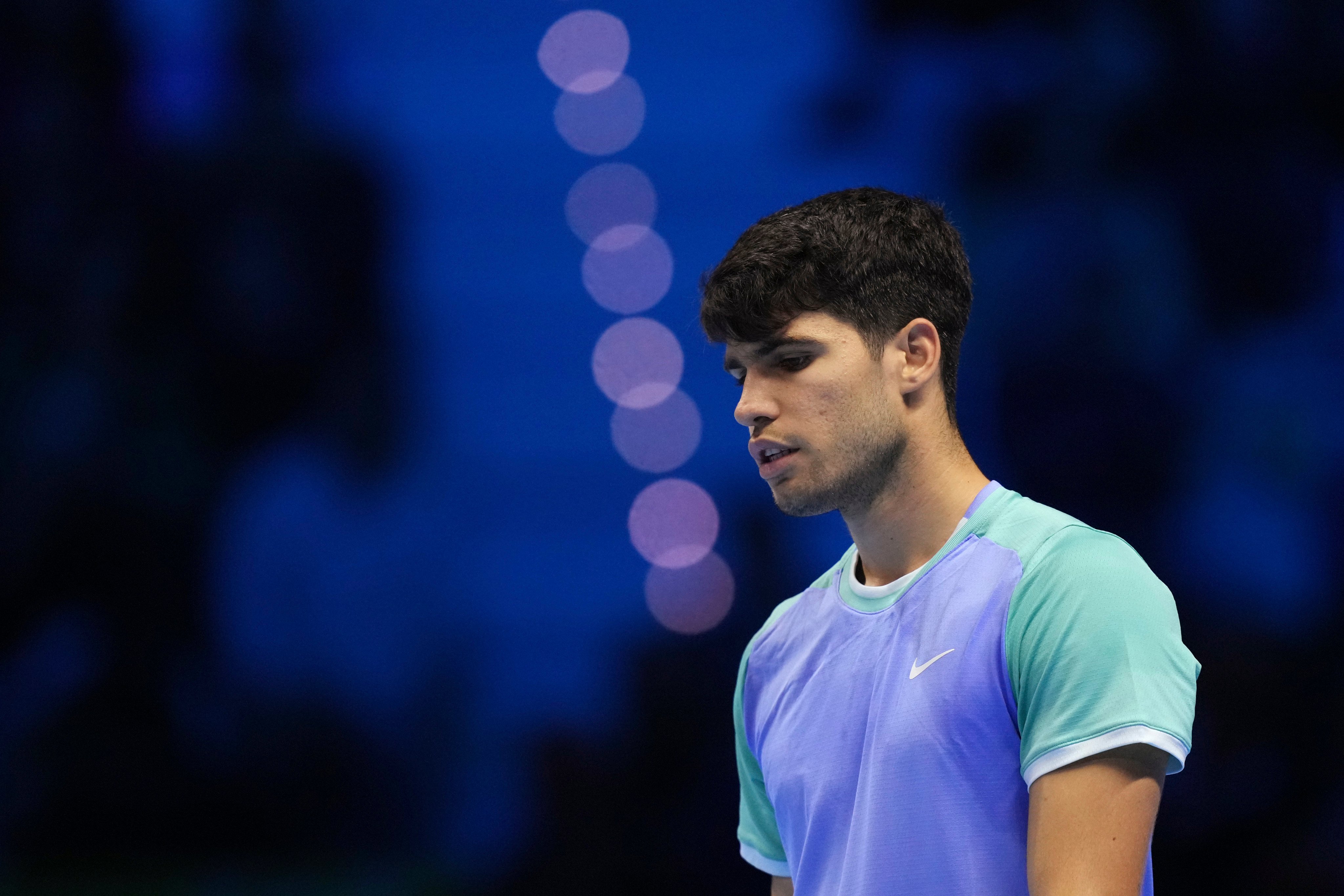 Spain’s Carlos Alcaraz says he is tired mentally, besides having a stomach issue in his loss to Norway’s Casper Ruud. Photo: AP