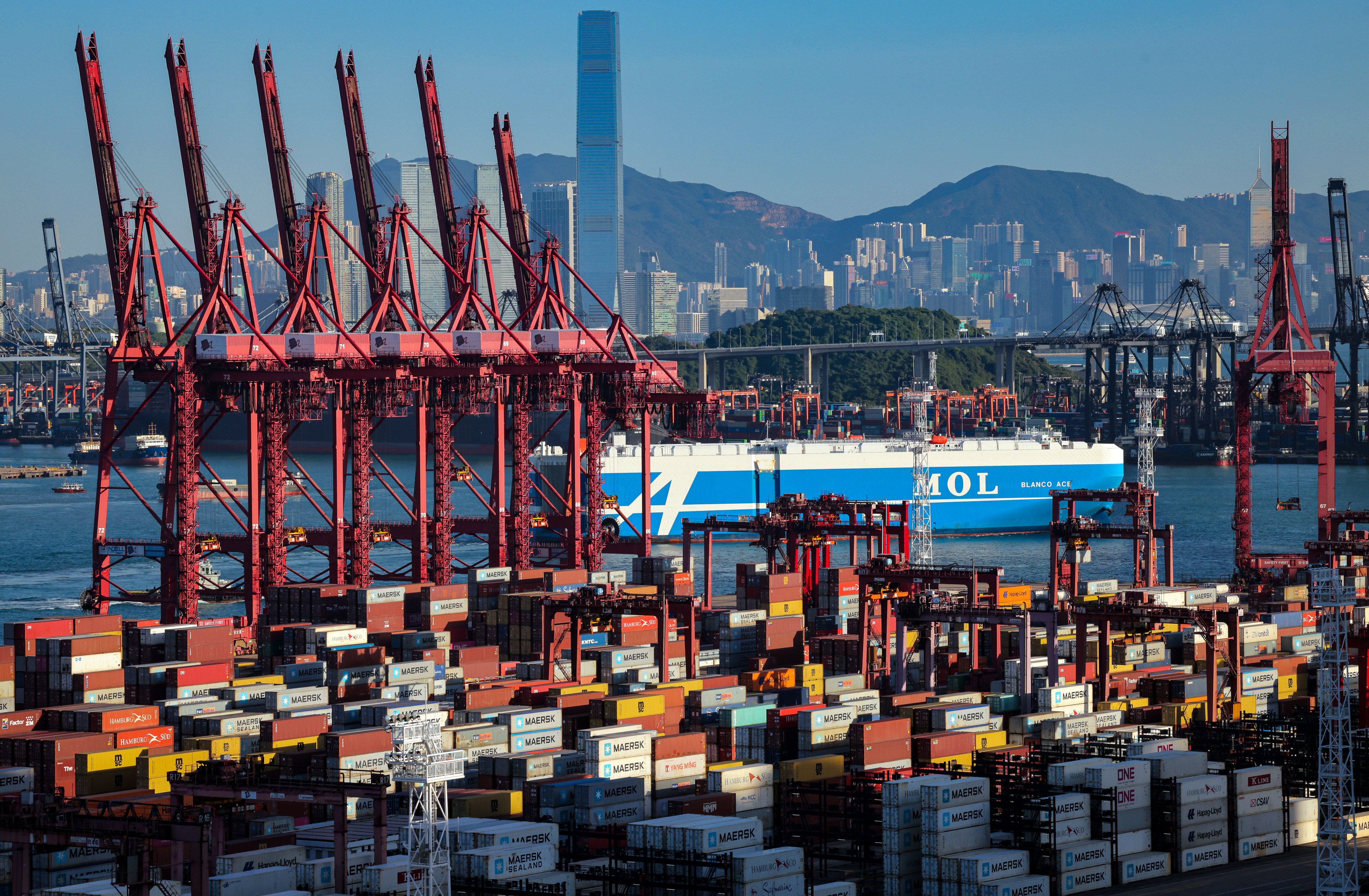 Kwai Chung Container Terminal. Xia Baolong, Beijing’s point man on Hong Kong affairs, has urged the business sector to support growth. Photo: Jelly Tse