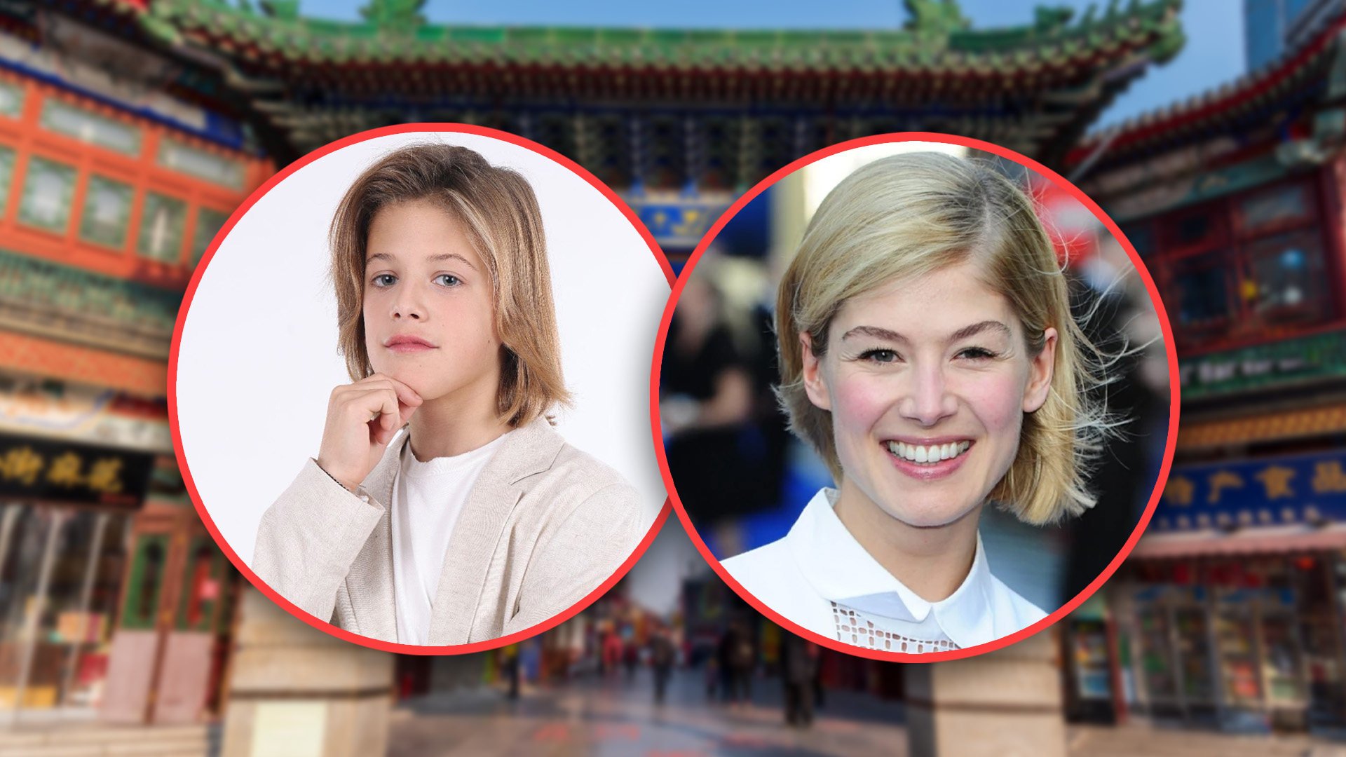 Hollywood star Rosamund Pike has professed her deep affection for Chinese language and culture. Photo: SCMP composite/Shutterstock/Wikipedia/bridge.chinese.cn
