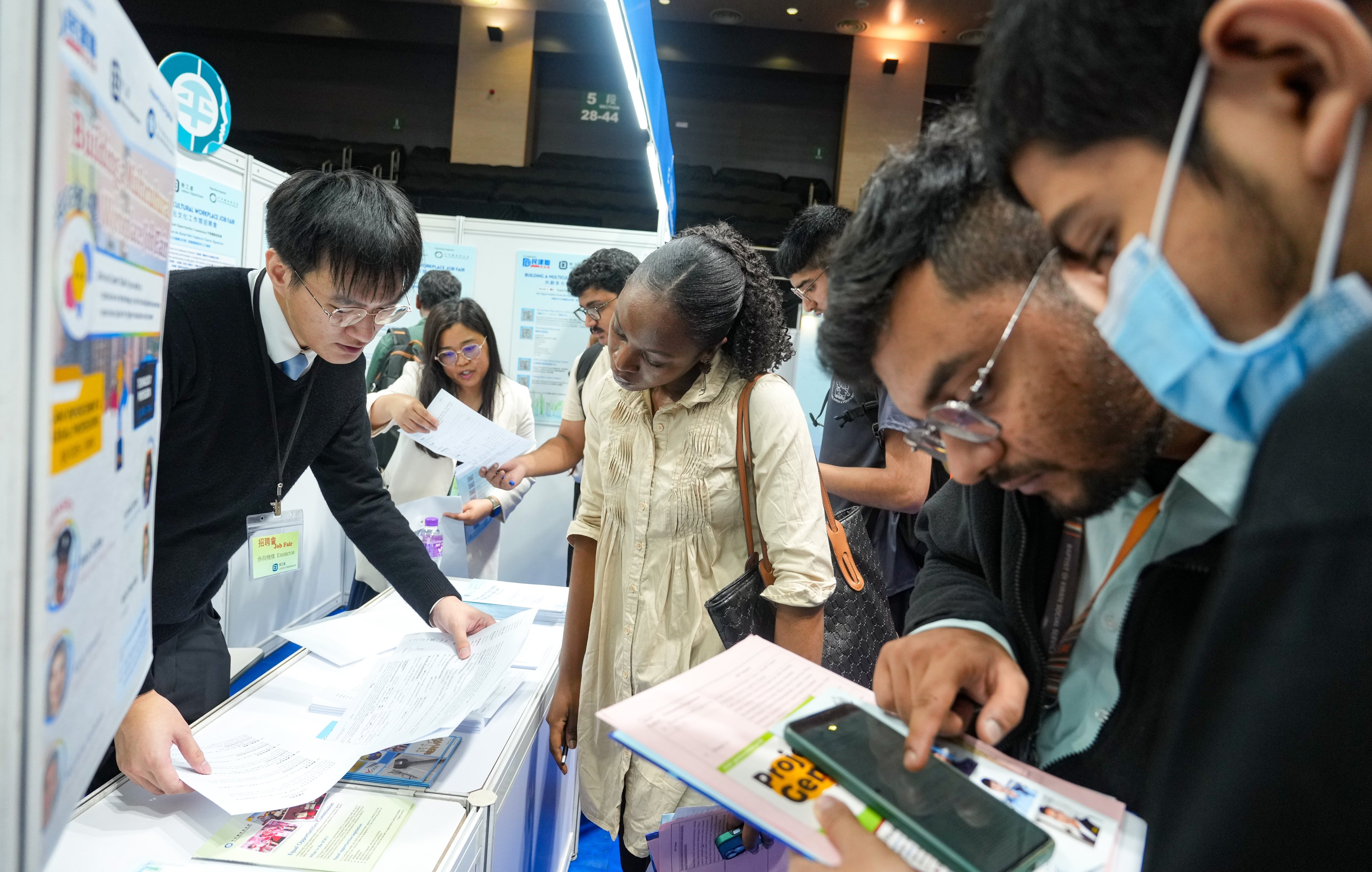 The job fair is being held at MacPherson Stadium in Mong Kok and will run for two days. Photo: Sam Tsang