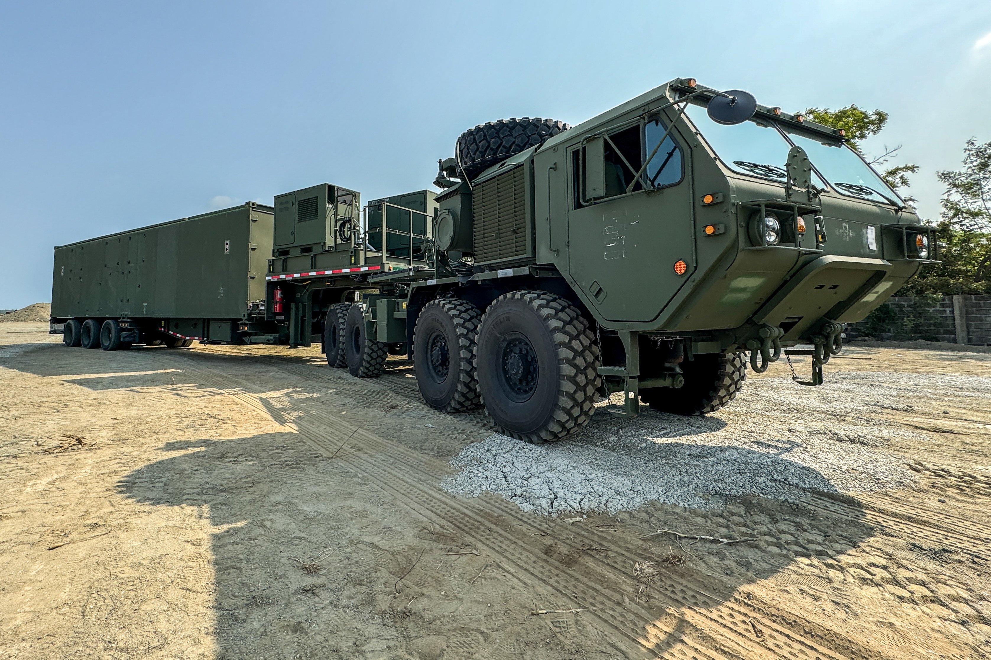 A mid-range capability (MRC) launcher from the US Army arrives for deployment on Northern Luzon, the Philippines, in April. Photo: US Army