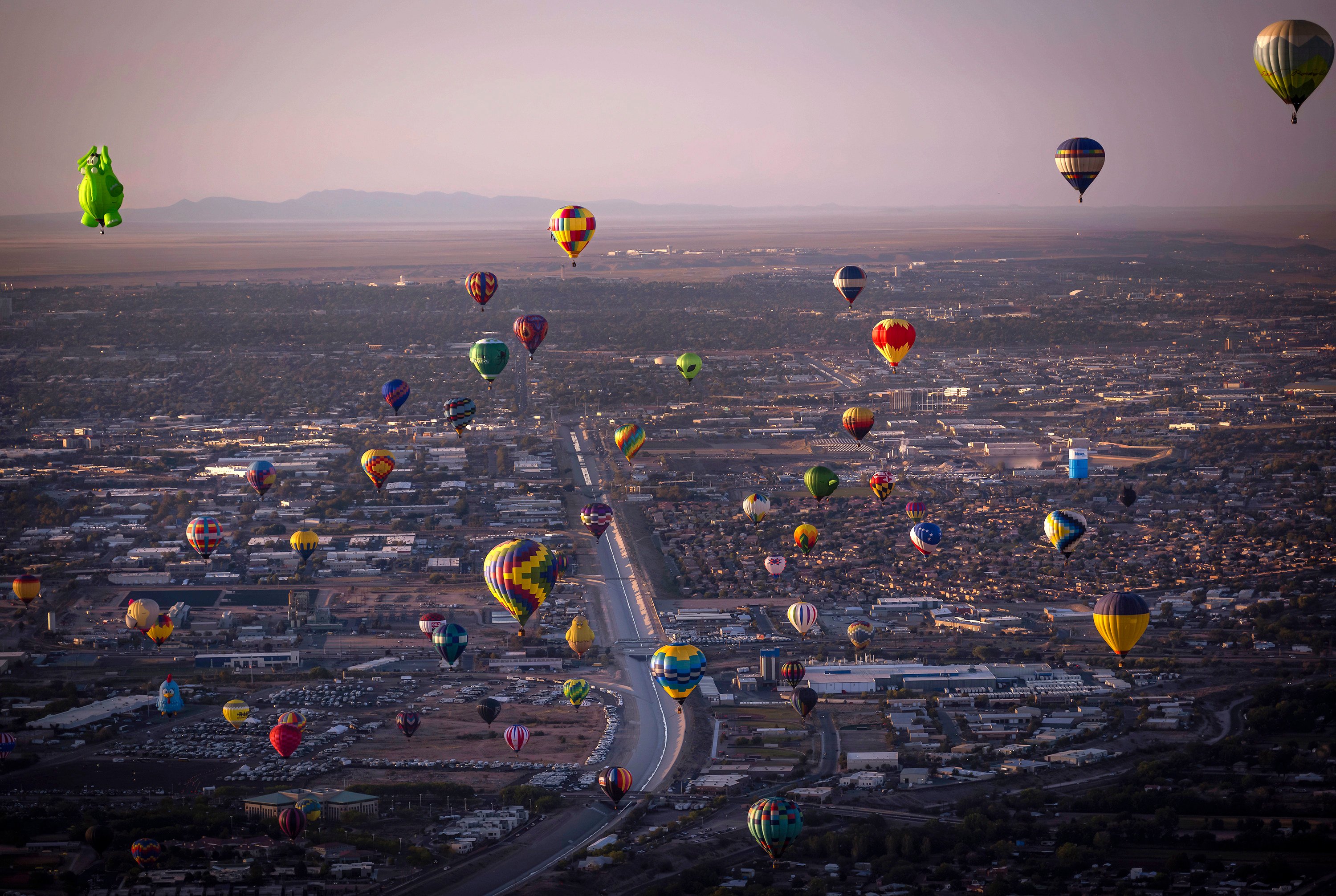 The 52nd Albuquerque International Balloon Fiesta featured hundreds of colourful hot air balloons, drawing thousands of spectators to New Mexico. Photo: AP