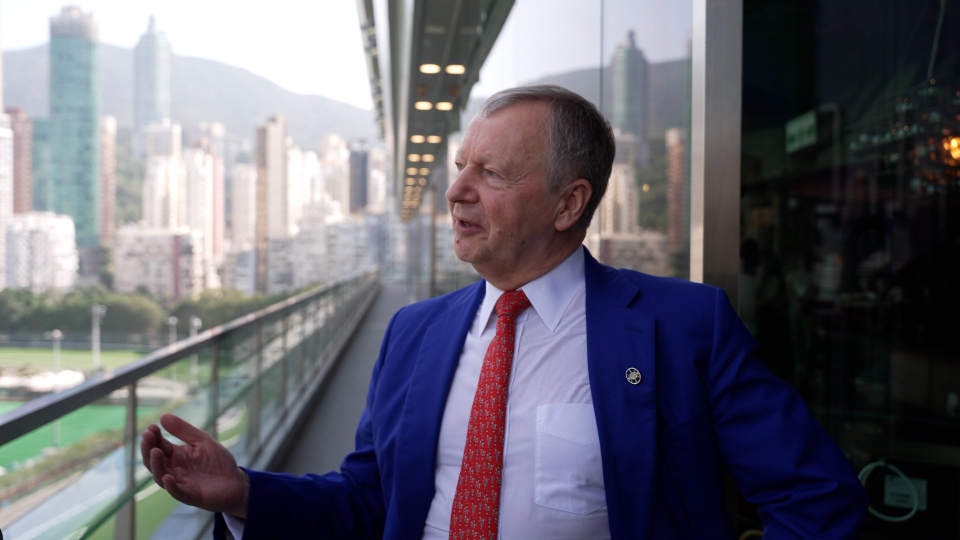 Jockey Club CEO Winfried Engelbrecht-Bresges discussed his thoughts on the future of racing across the border with the Post. Photo: SCMP Video