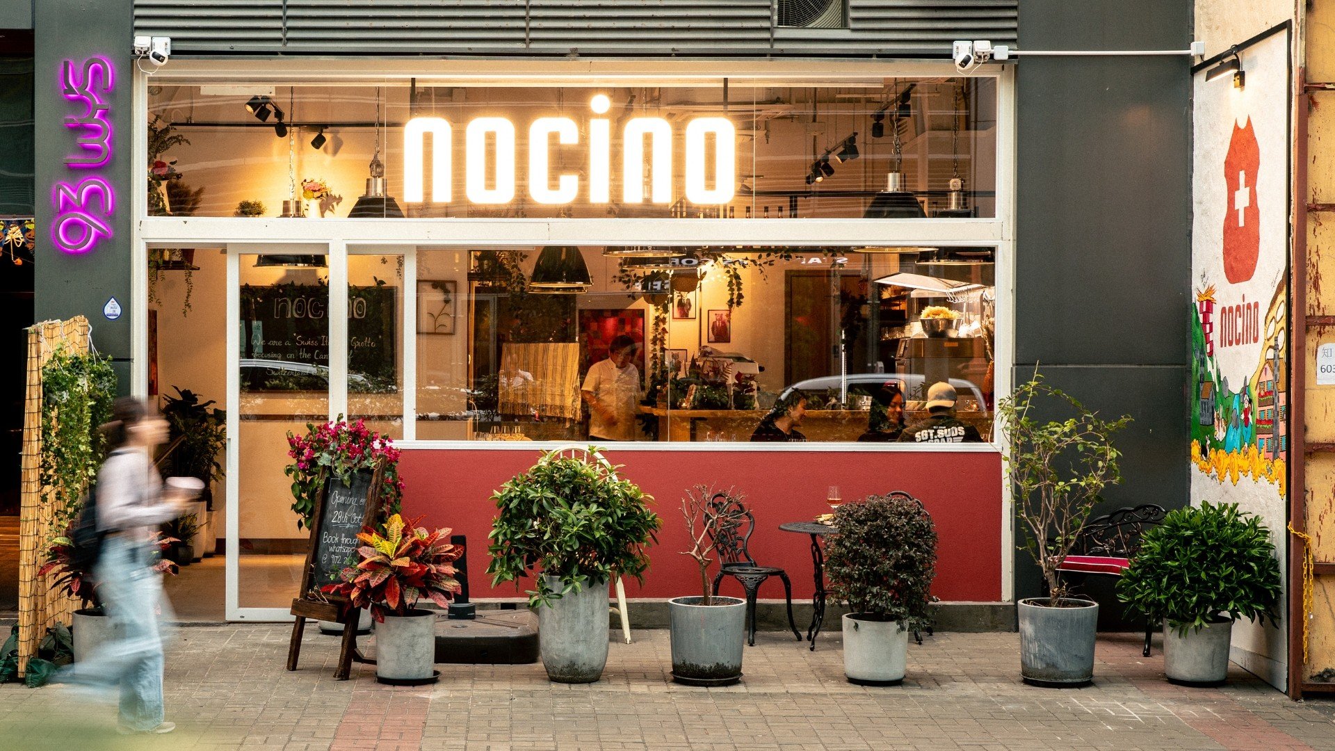 Nocino’s vibrant new location is situated on Wai Yip Street in Kwun Tong. Photo: Courtesy of Nocino