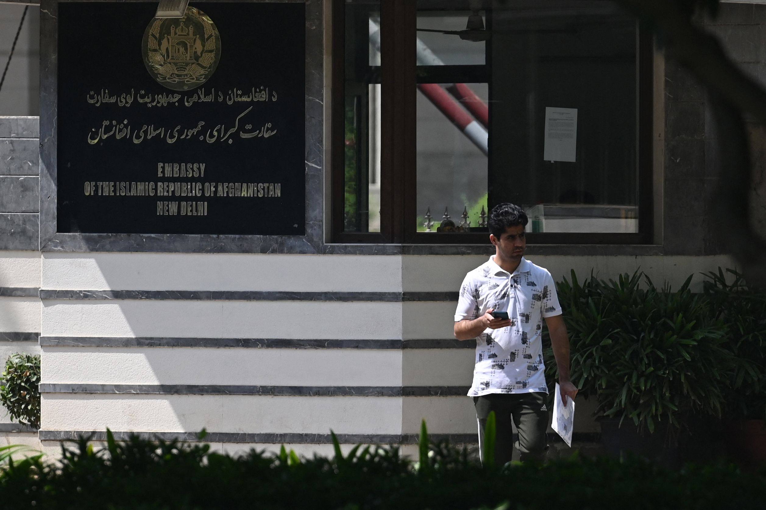 The embassy of Afghanistan in New Delhi. Photo: AFP