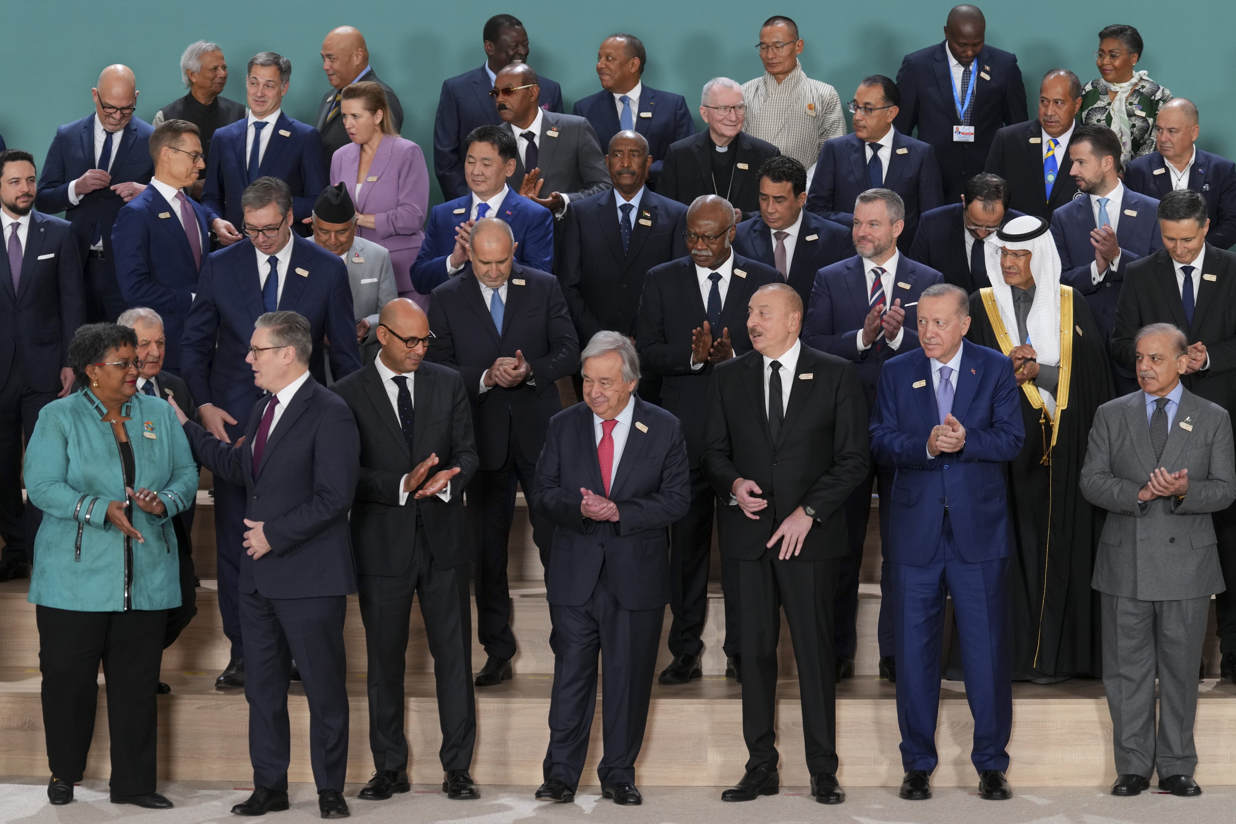 World leaders and other top officials pose for a group photo at the Cop29 UN Climate Summit. Photo: AP