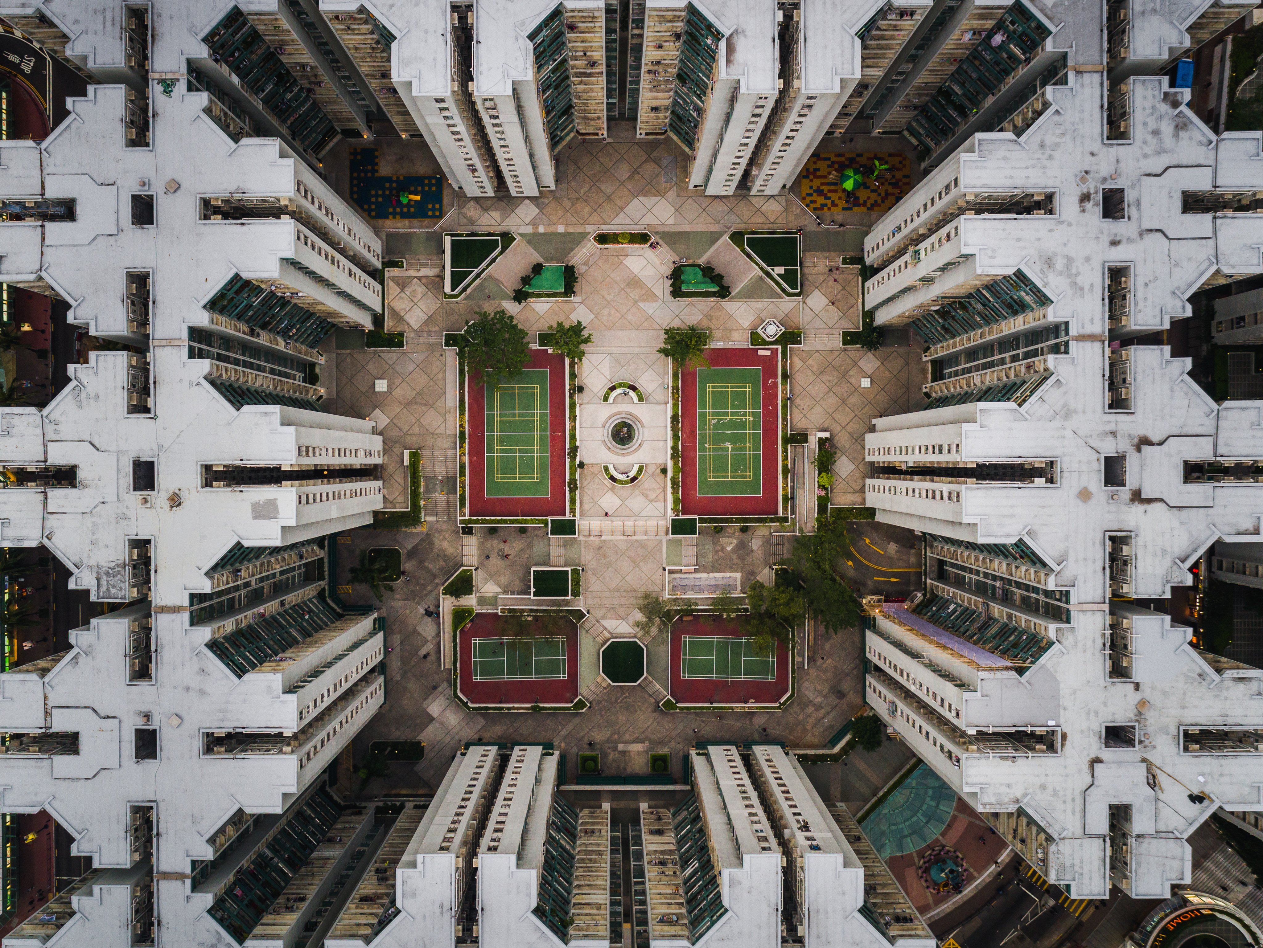 A section of Whampoa Garden apartment complex as seen from above in Hong Kong. Photo: Getty Images