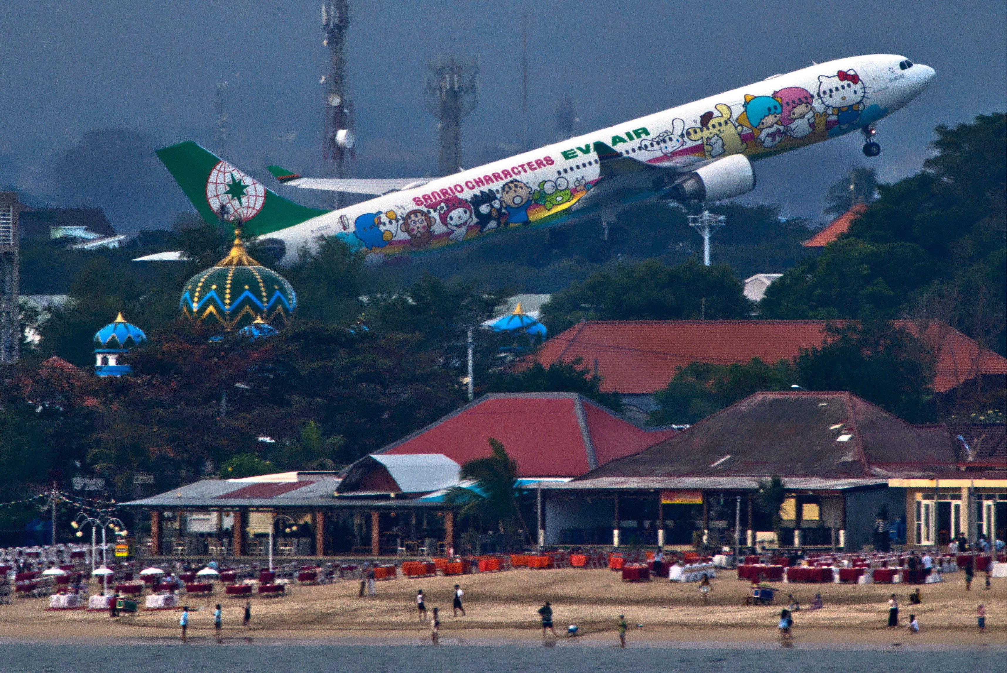 A plane takes off from I Gusti Ngurah Rai airport in Bali, Indonesia. Photo: AP