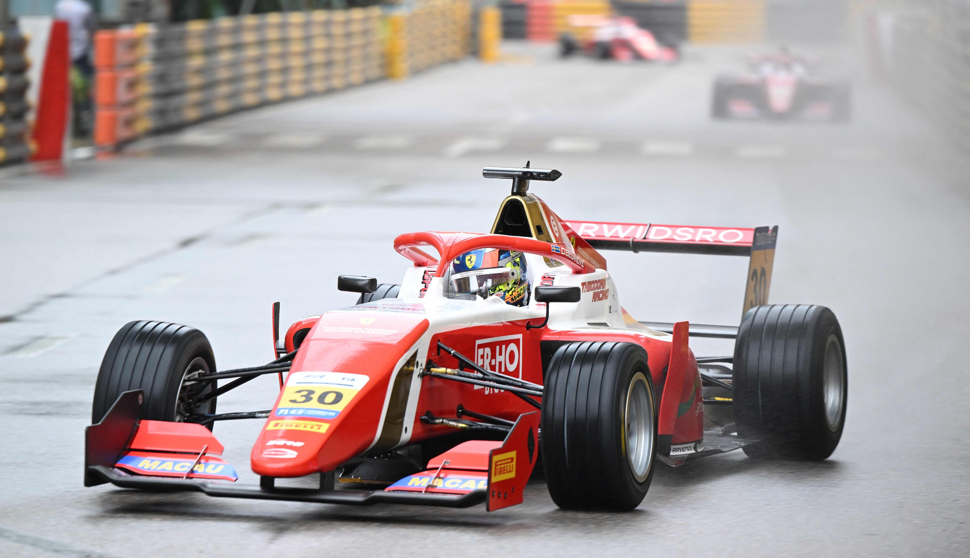 SJM Theodore Prema Racing driver Dino Beganovic during the FIA FR World Cup second practise session of the 71st Macau Grand Prix. Photo: AFP