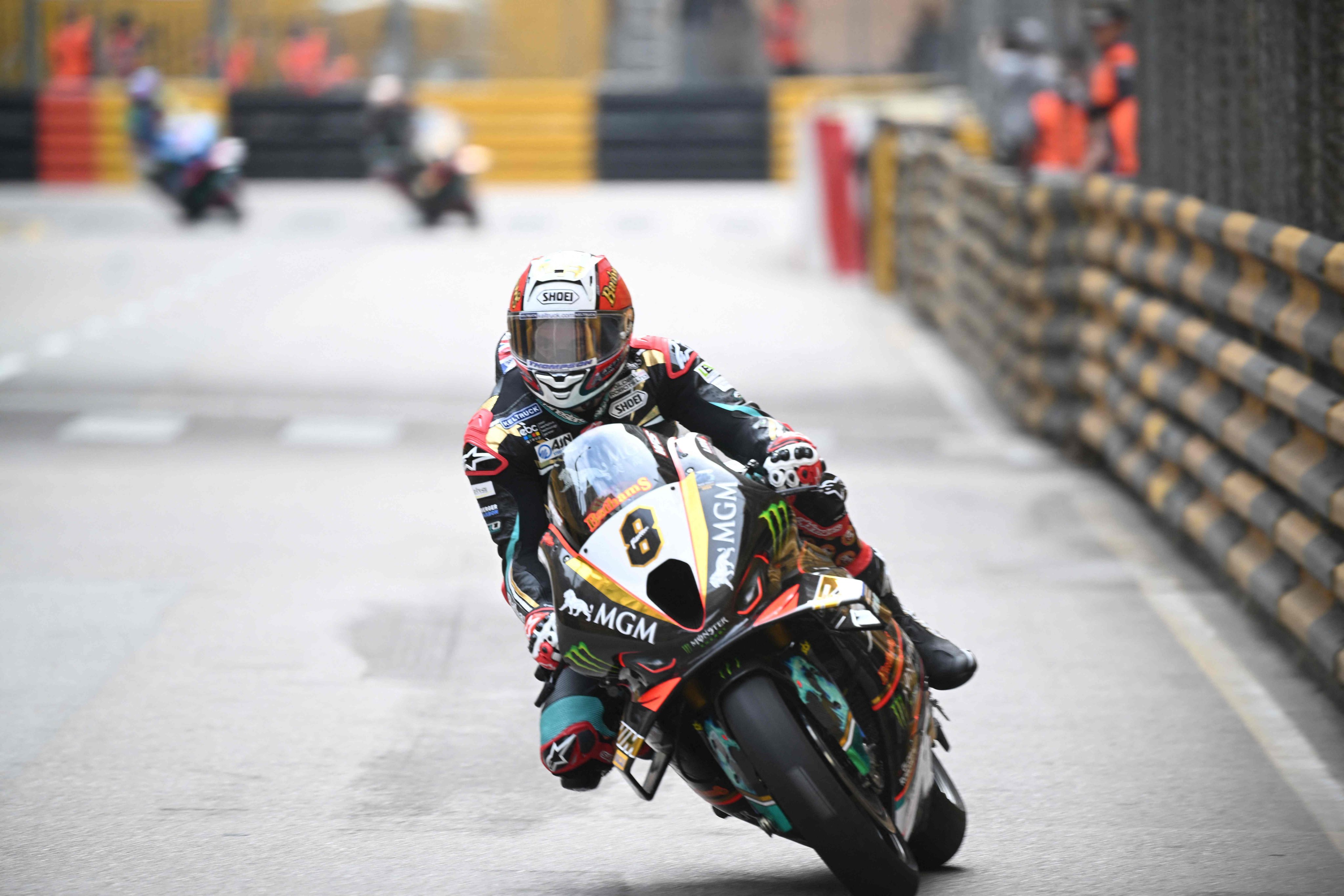 FHO racing BMW Motorrad rider Michael Rutter during qualifying for 56th Macau Motorcycle Grand Prix. Photo: AFP