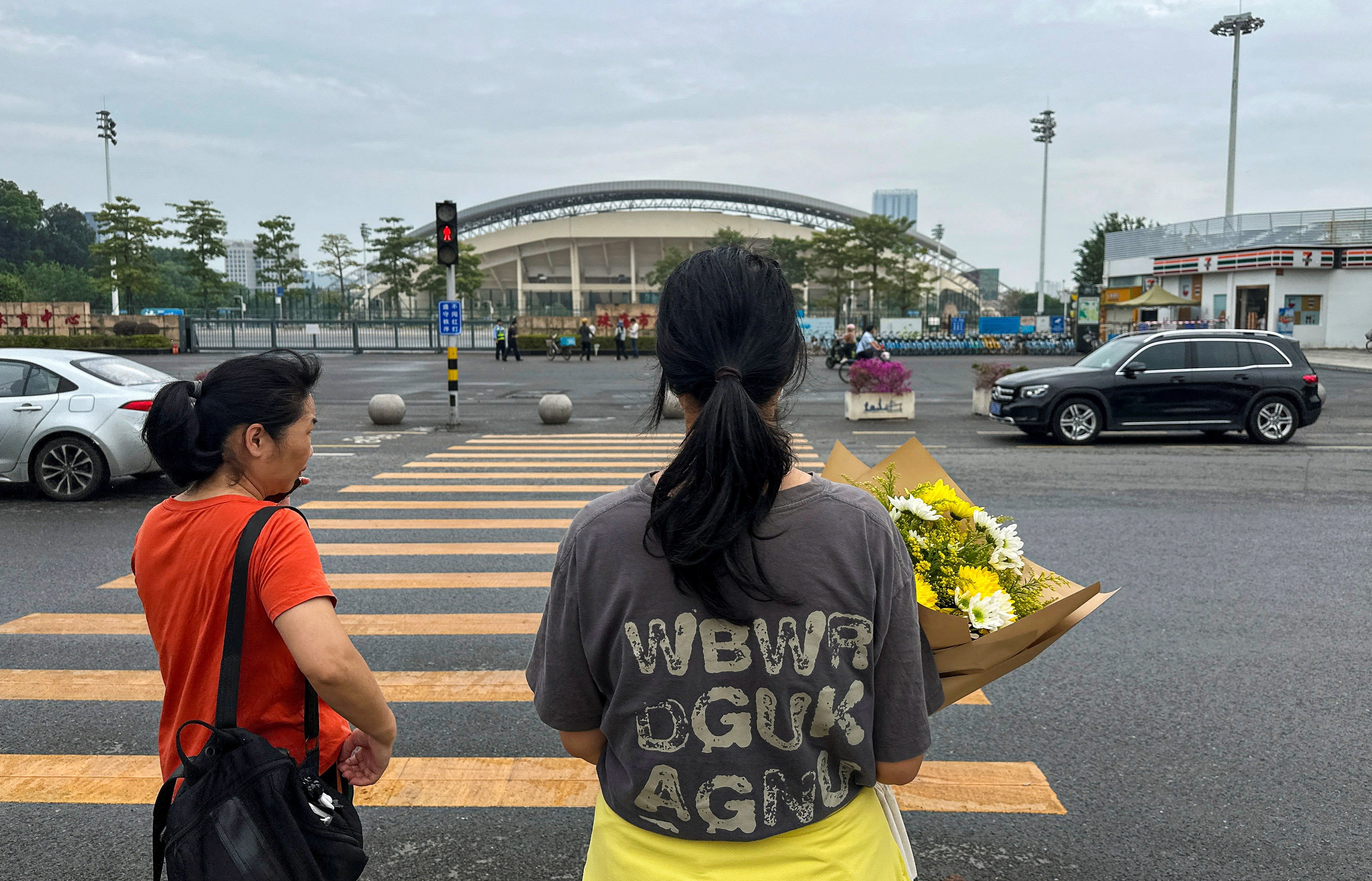 Authorities have moved floral tributes to the victims inside.Photo: Reuters