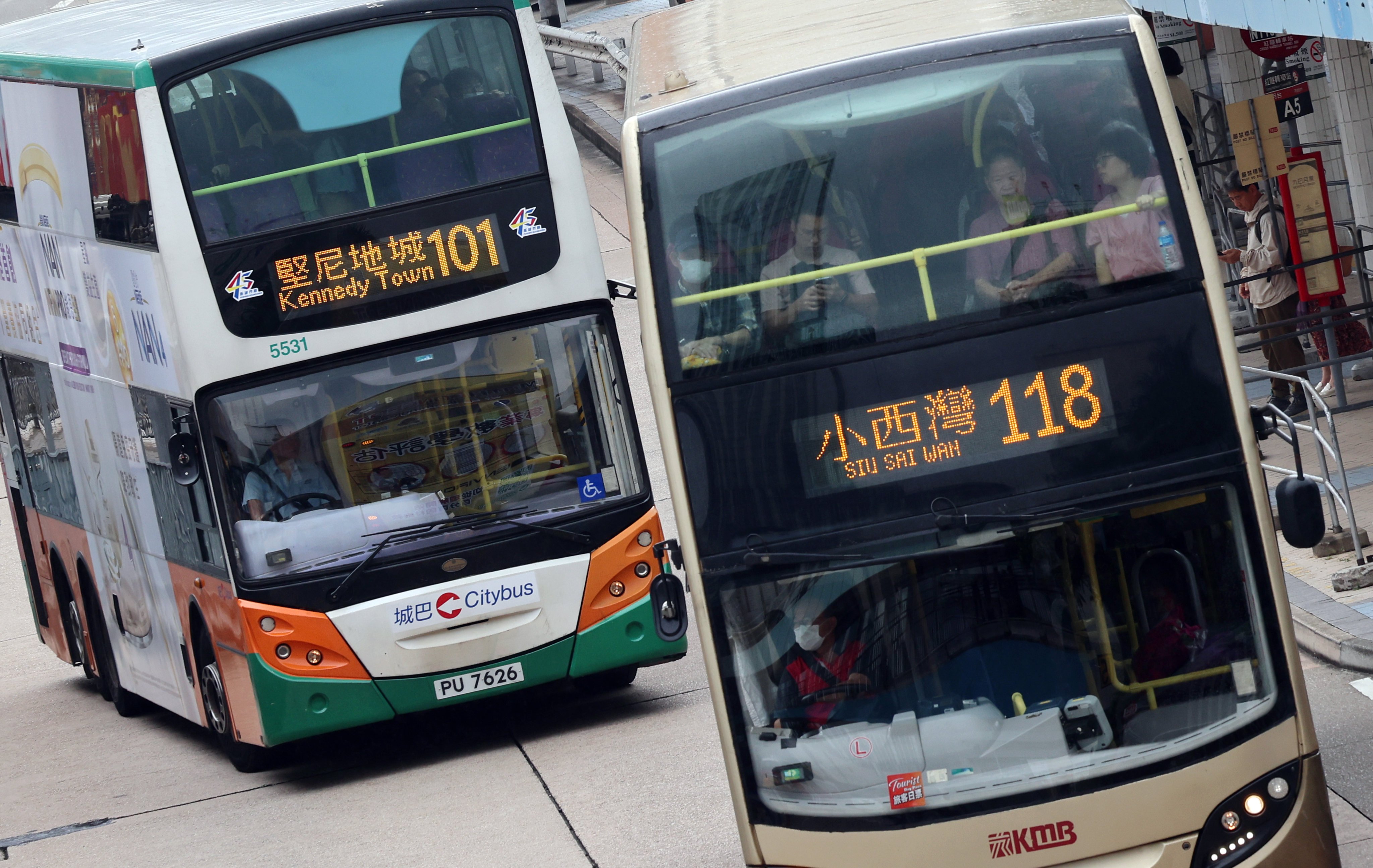 Citybus and KMB have applied to increase fares by 9.5 percent and 6.5 per cent, respectively. Photo: Jelly Tse