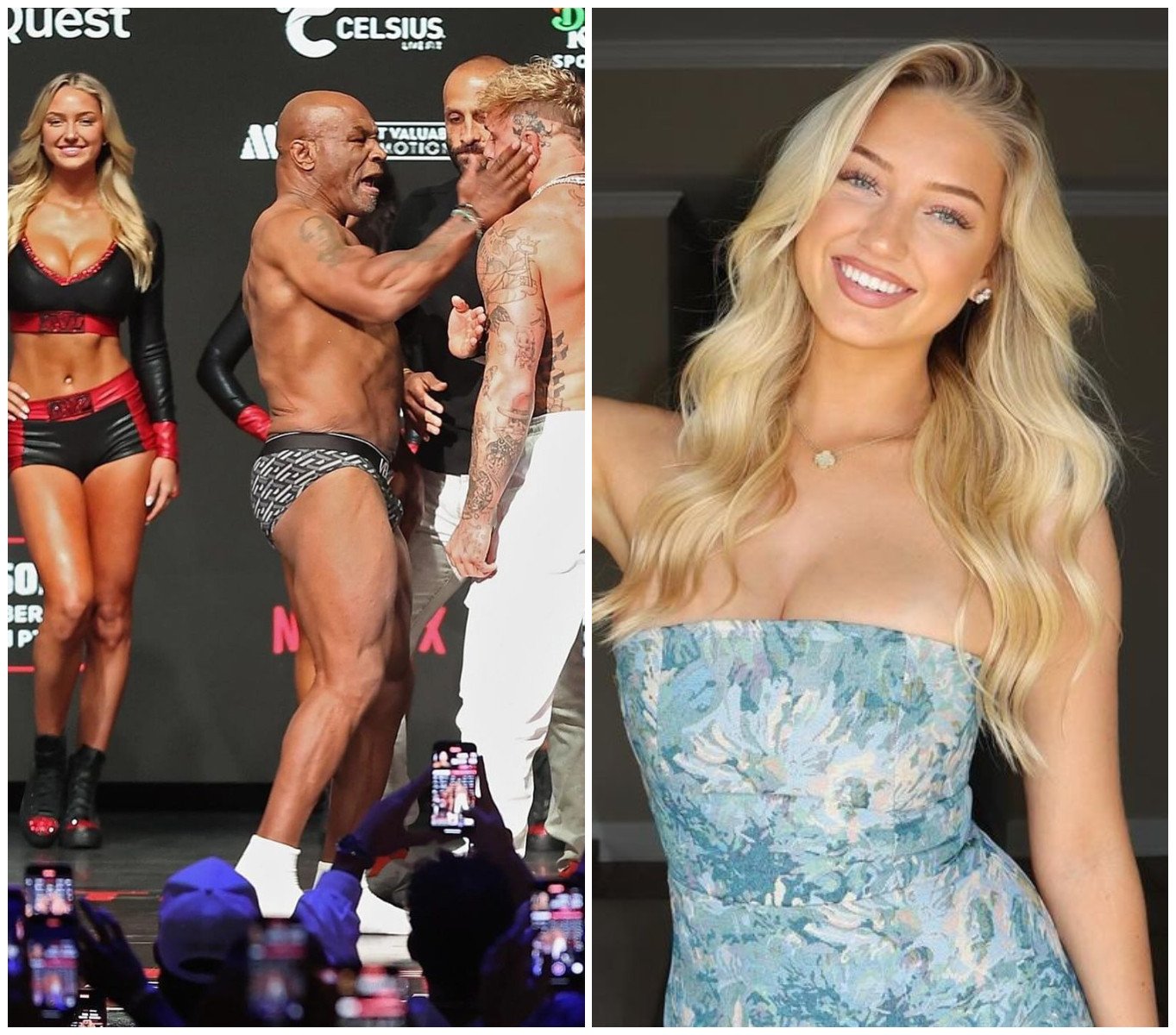 Some fans claimed Sydney Thomas was the highlight of the controversial fight between Mike Tyson and Jake Paul over the weekend. Photos: @iamsydneythomas/Instagram