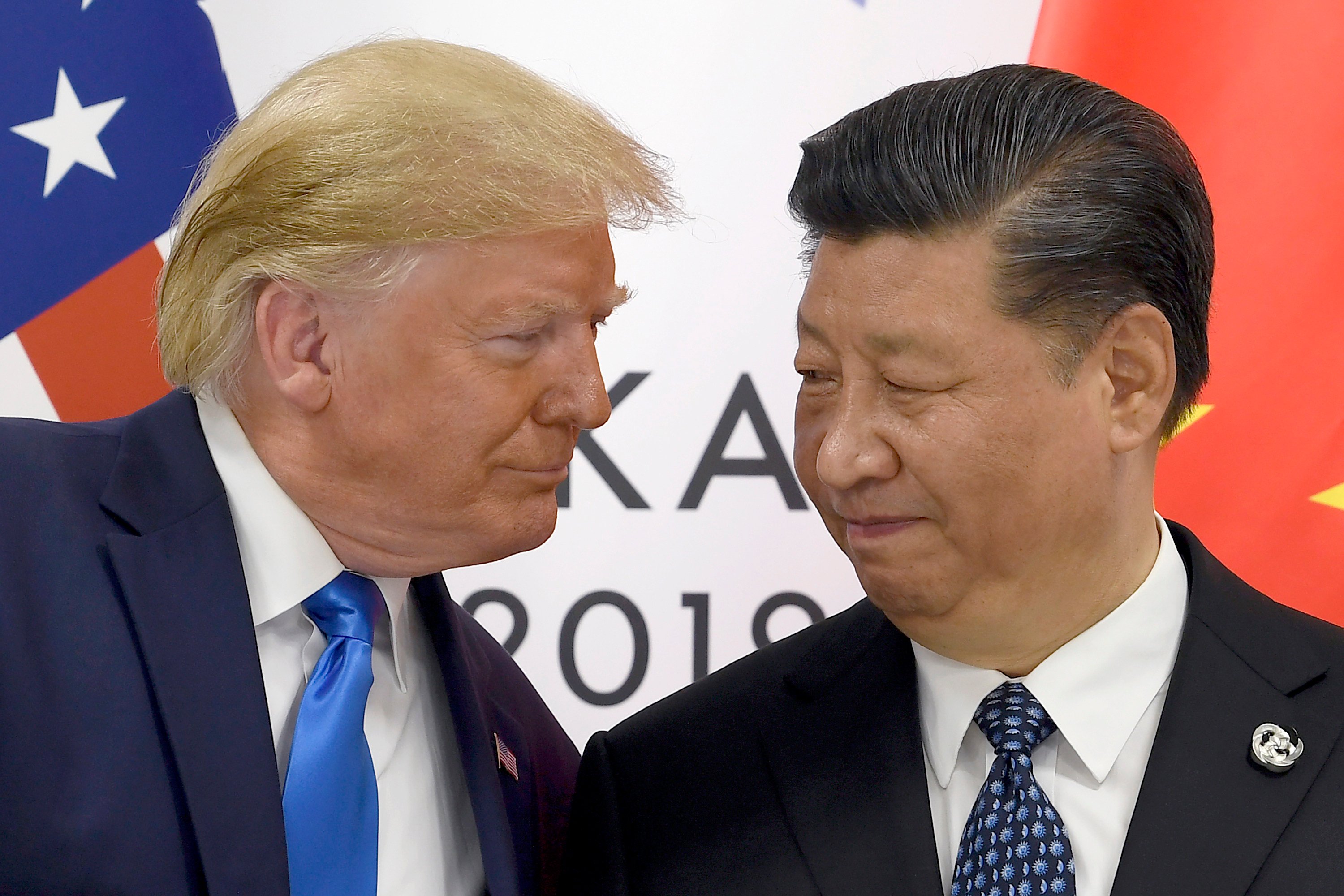 Chinese President Xi Jinping with his then counterpart Donald Trump, on the sidelines of the G20 summit in Japan in 2019. Trump begins a second term as president next year. Photo: AP