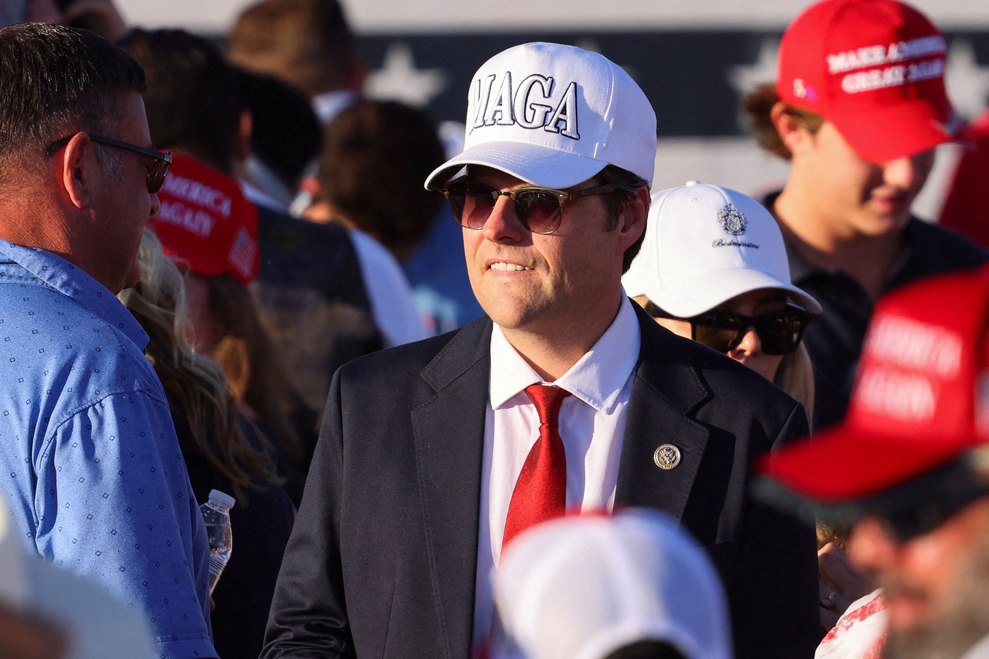 Florida congressman Matt Gaetz  attends a Trump rally last moth. Photo: Reuters 