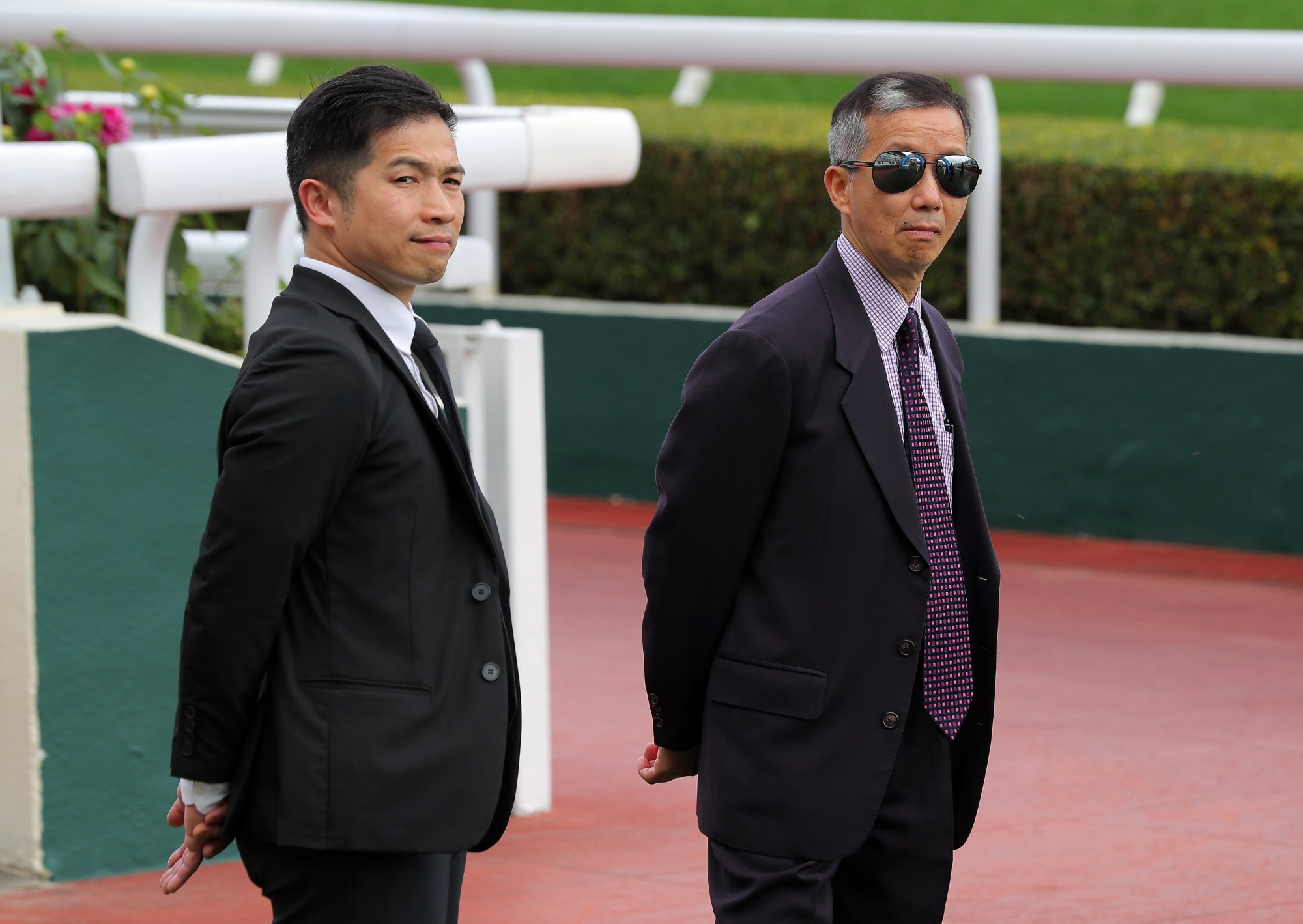 Roy Cheung (left) and Benno Yung at Sha Tin last season. Photo: Kenneth Chan