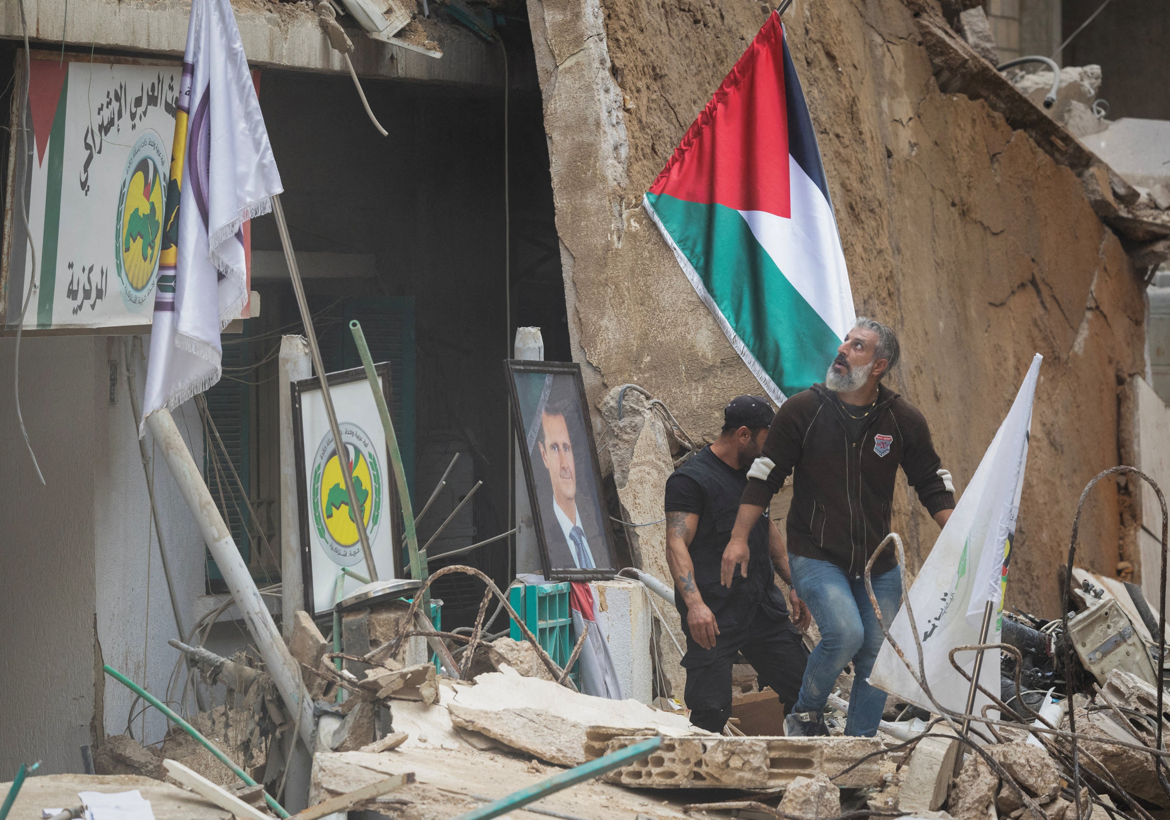 The aftermath of an Israeli strike on a building that killed Hezbollah’s media relations chief Mohammad Afif in Beirut, Lebanon. Photo: Reuters