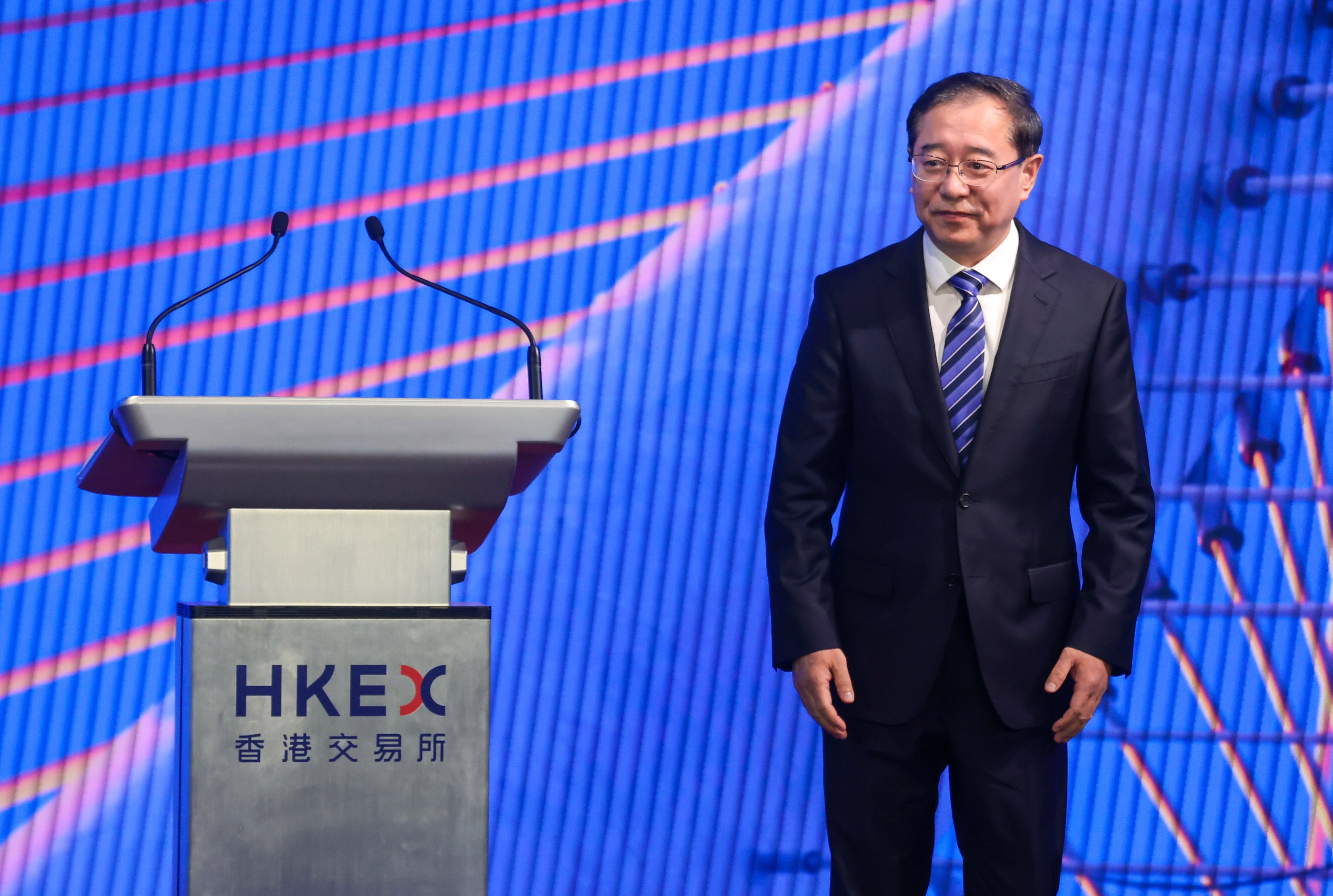 CSRC Vice-Chairman Li Ming appears at the HKEX Connect Summit in Hong Kong on November 18, 2024. Photo: Jonathan Wong